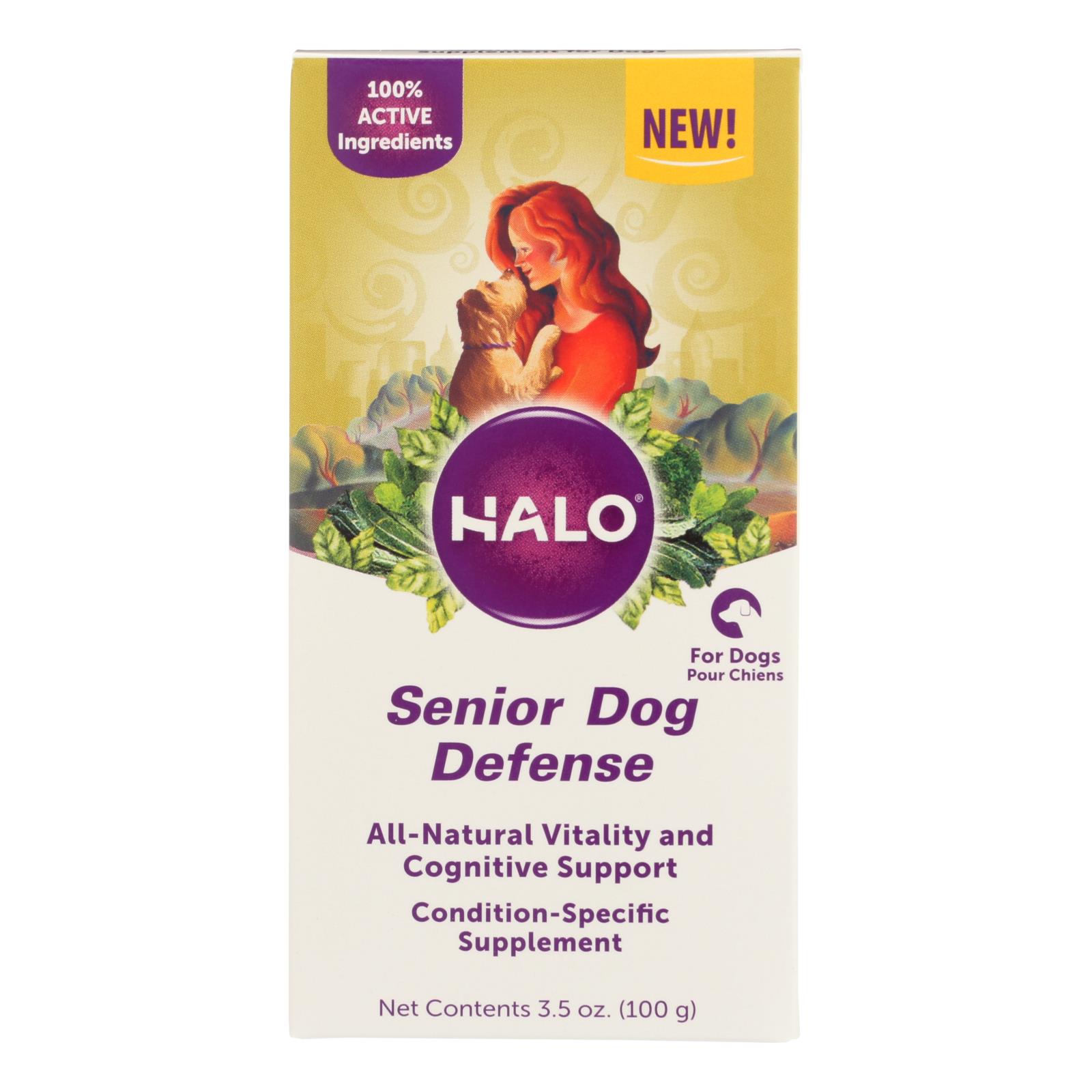 Halo Purely For Pets - Suplmnt Wf Sr Dog Defense - 1 Each - 3.50 OZ