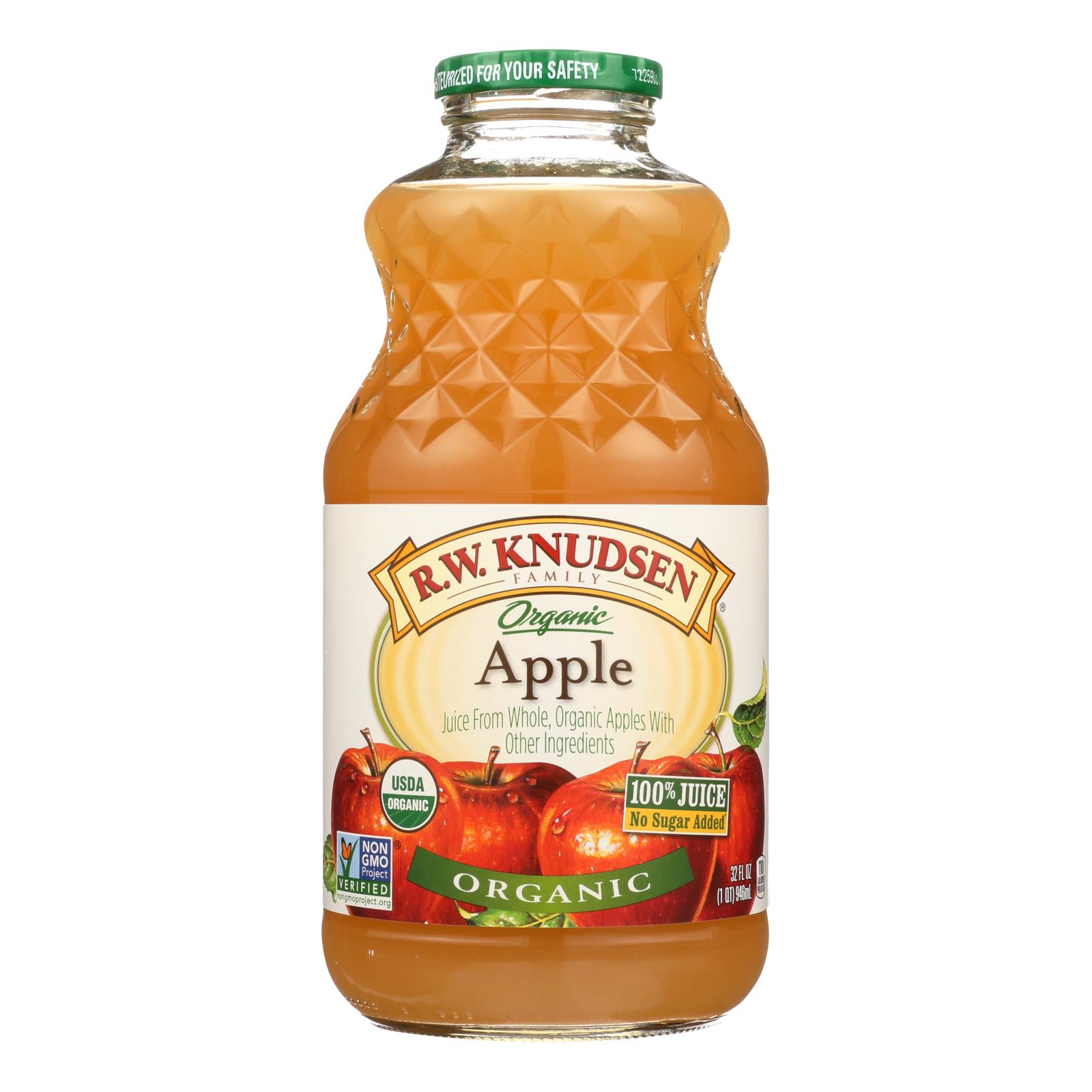 Rw Knudsen Organic Apple Juice - Case of 6 - 32 FZ