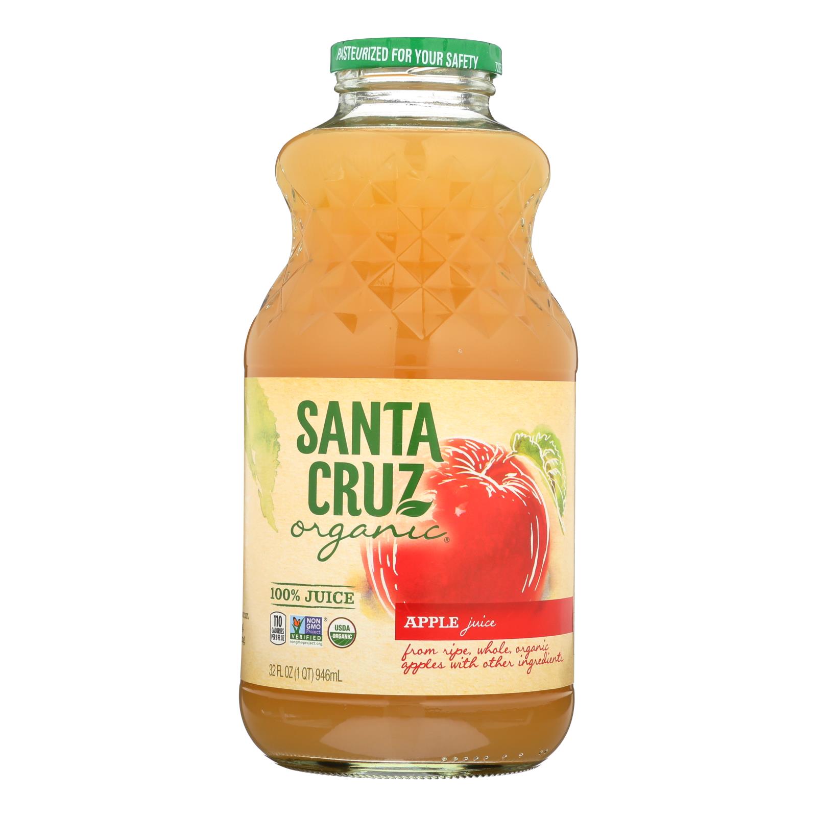Santa Cruz Organic Apple Fruit Juice - Case of 6 - 32 FZ