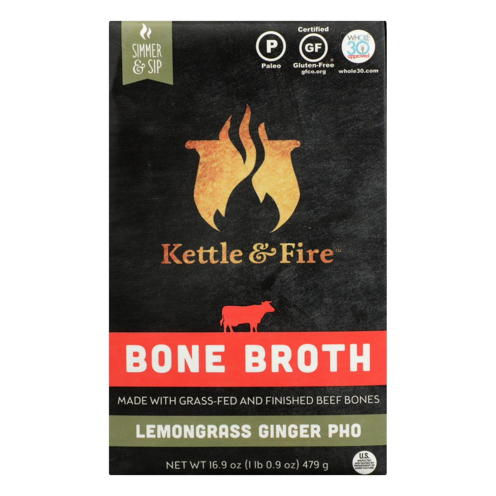 Kettle And Fire - Bone Broth Beef Pho - 6개 묶음상품 - 16.9 FZ
