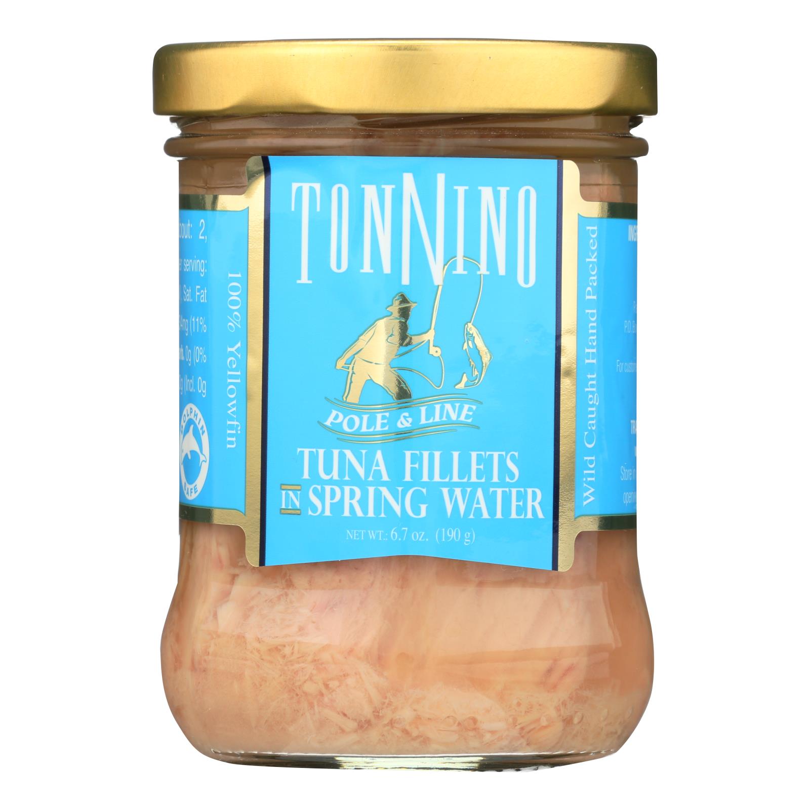 Tonnino Tuna - Tuna In Spring Water - 6개 묶음상품 - 6.7 OZ