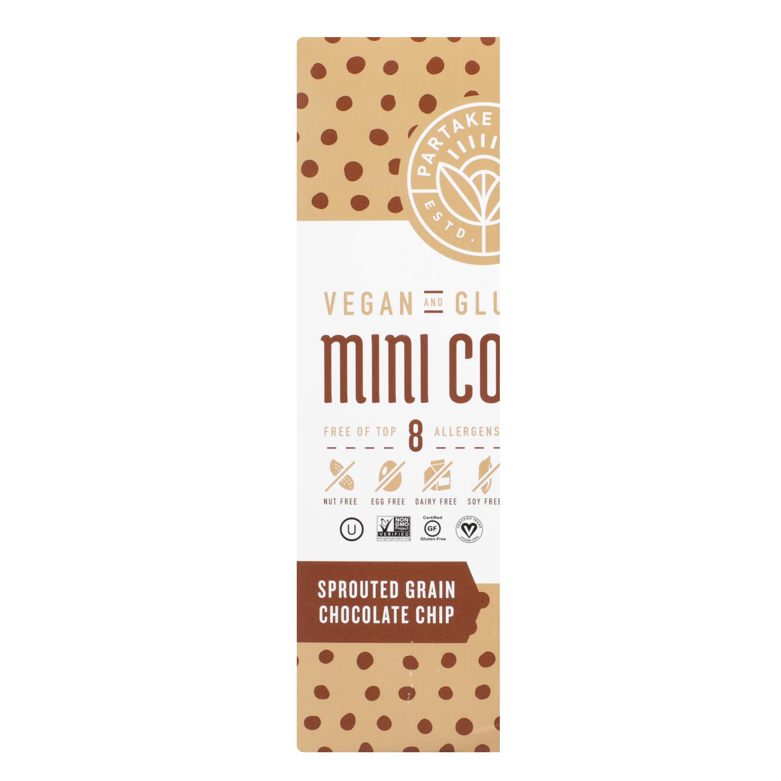 Partake Foods Sprouted Grain Chocolate Chip Mini Cookies - 6개 묶음상품 - 5.5 OZ