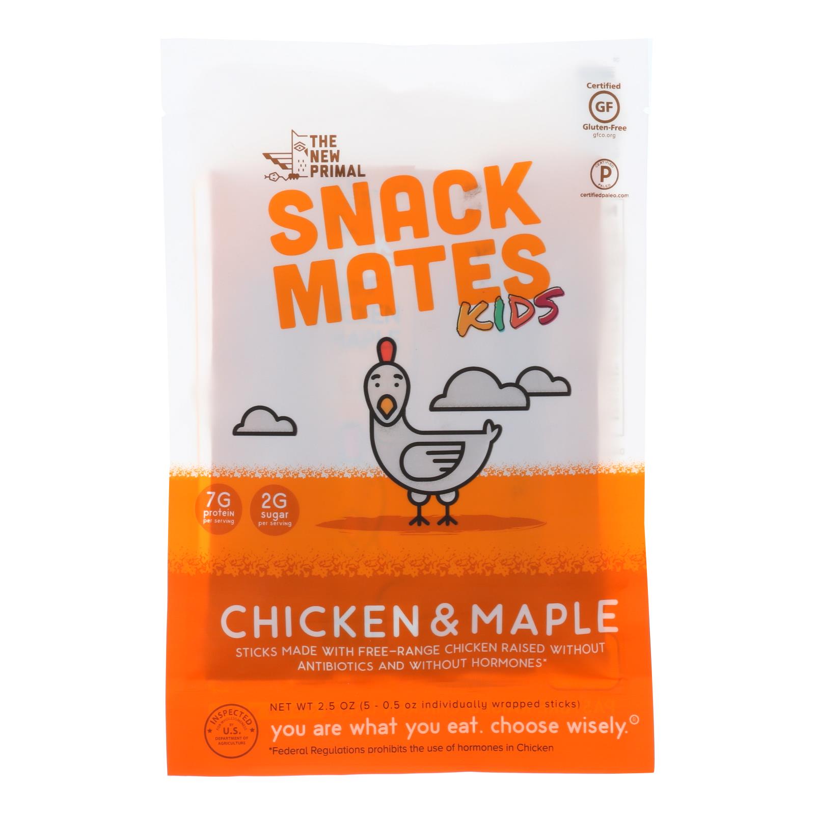 The New Primal - Snack Mates Chicken Maple - 8개 묶음상품 - 2.5 OZ