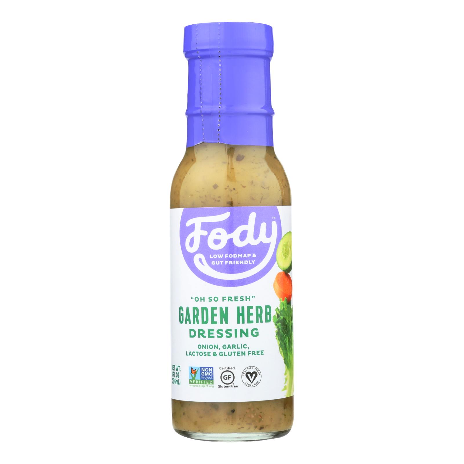 Fody Food Company - Dressing.salad Grdn Herb - Case of 6 - 8 FZ