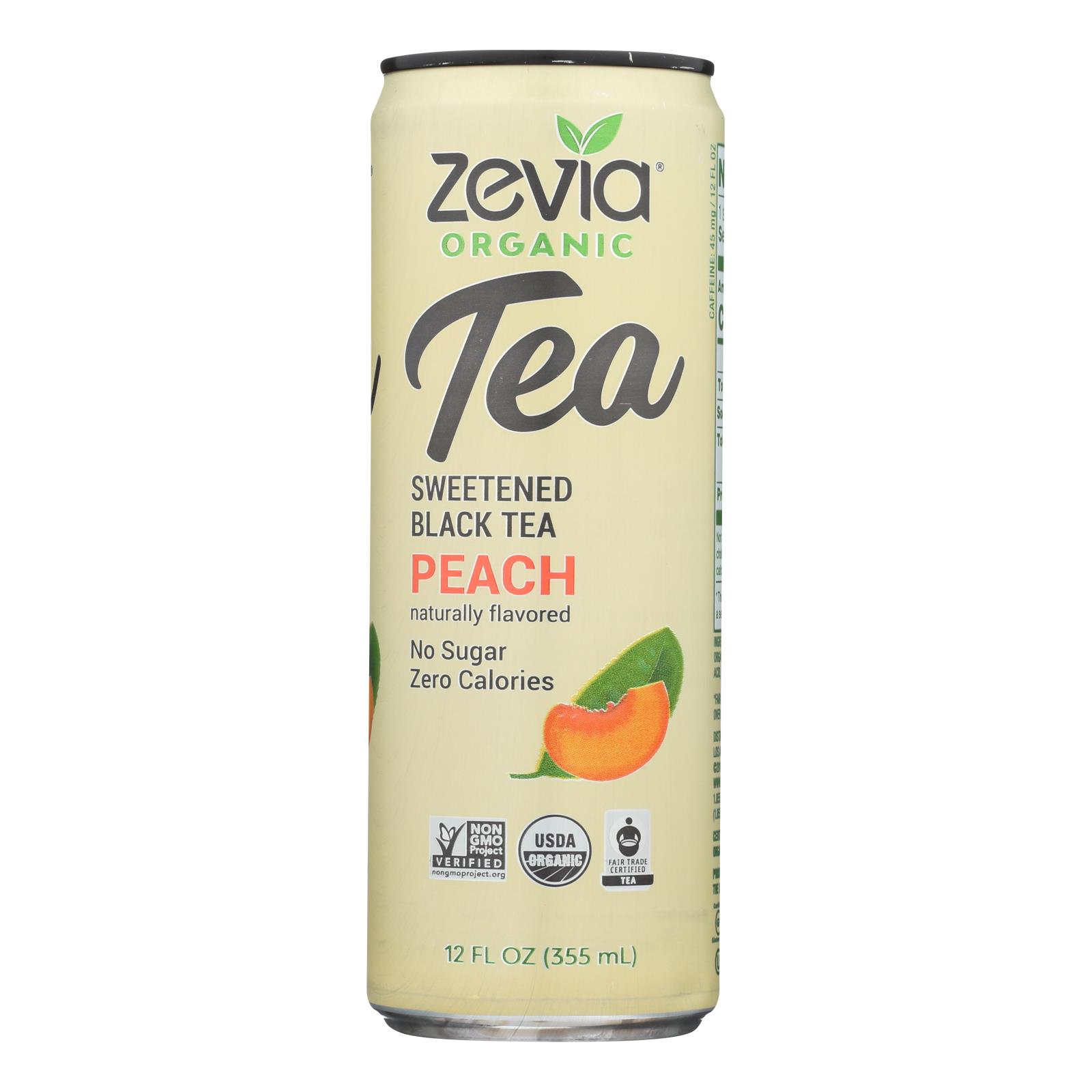 Zevia - Tea Black Peach - 12개 묶음상품 - 12 FZ