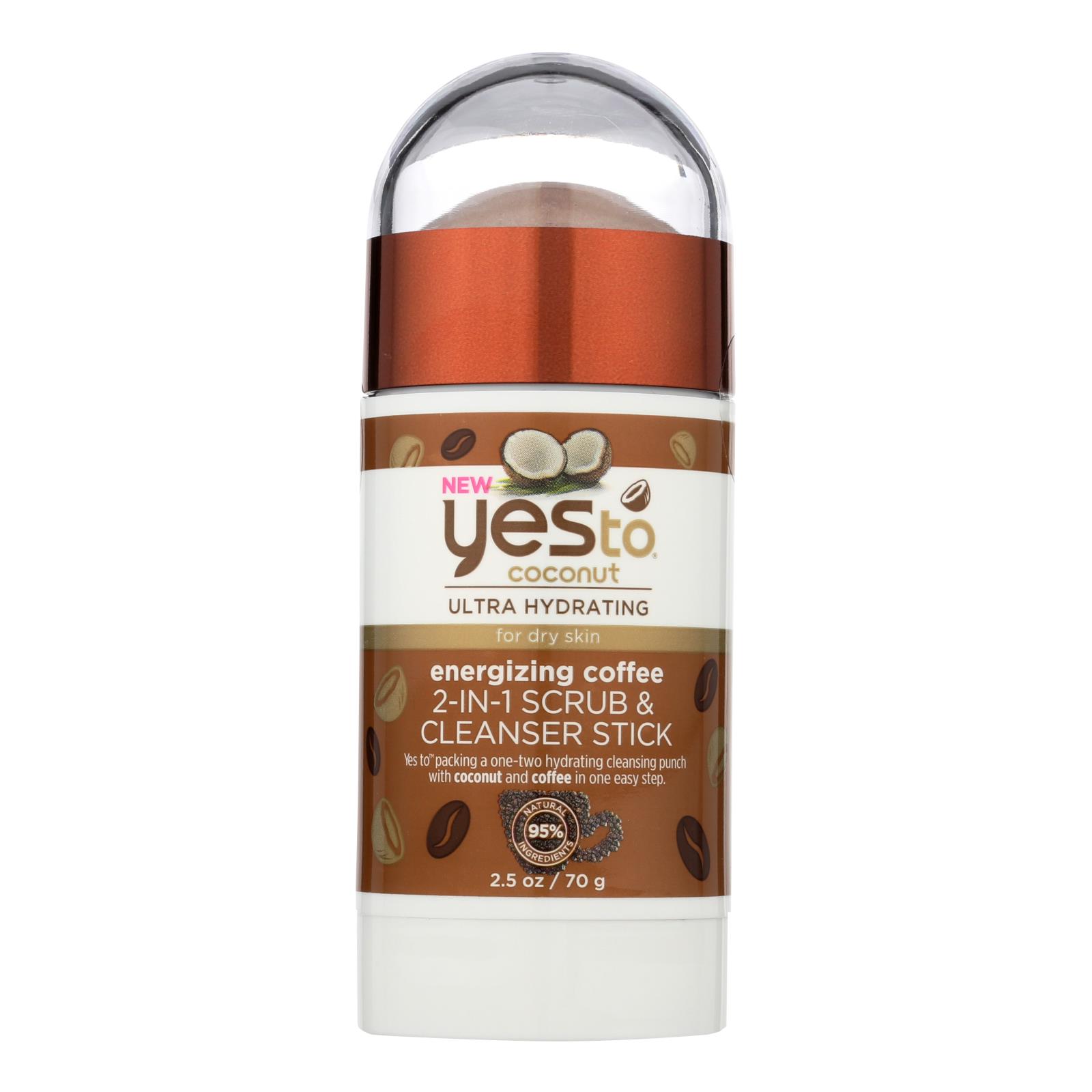 Yes To - Mask Coconut Engzng Coffee Stk - Case of 3 - 2.5 OZ