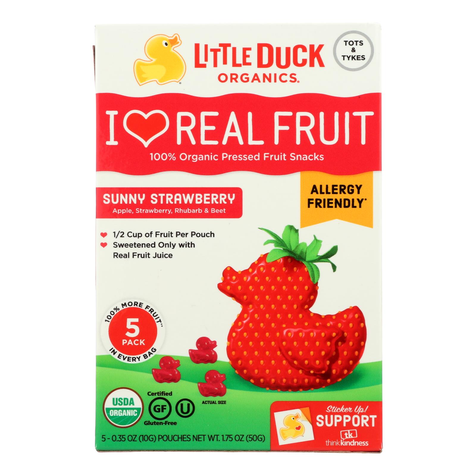 Little Duck Organics - Tiny Fruit Sunny Straw - Case of 6 - 5/.35 OZ