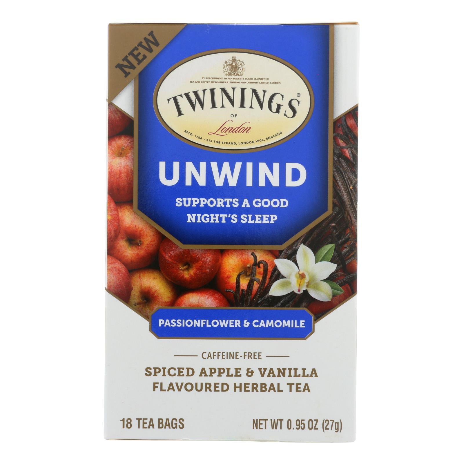 Twinings Tea - Tea Unwind Passionflower Camomile - 6개 묶음상품 - 18 Count