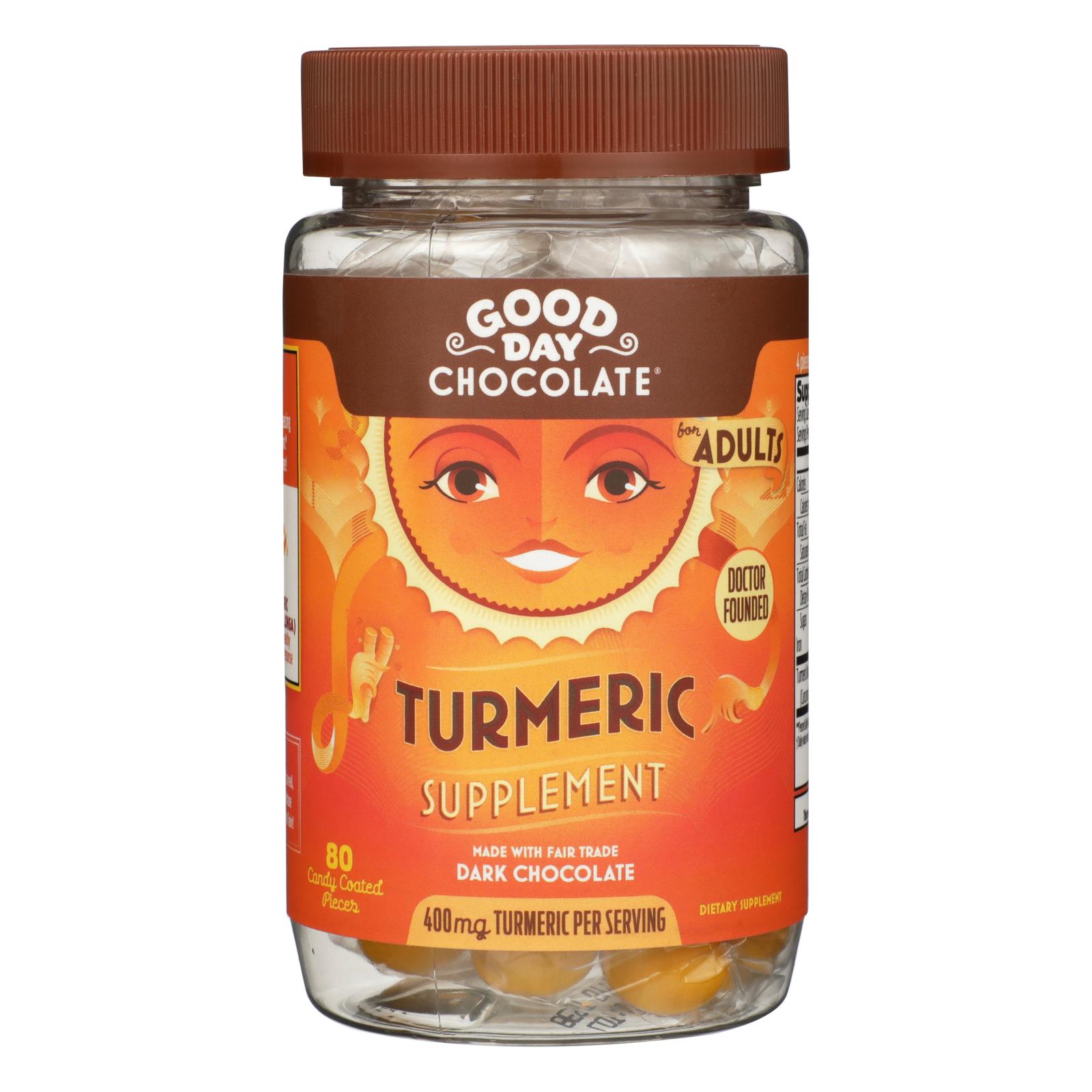 Good Day Chocolate - Chocolate Supp Turmeric - 1 Each - 80 CT