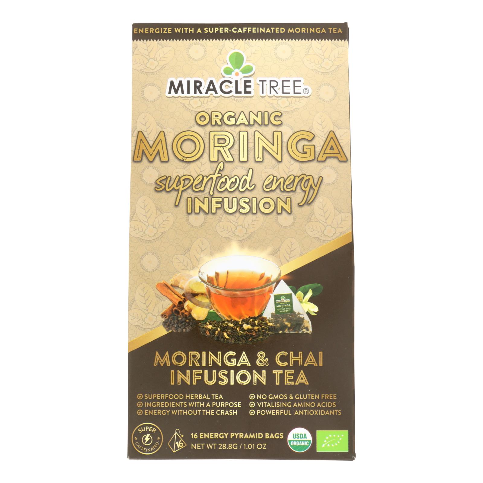 Miracle Tree - Tea Moringa Chia - 5개 묶음상품 - 16 CT