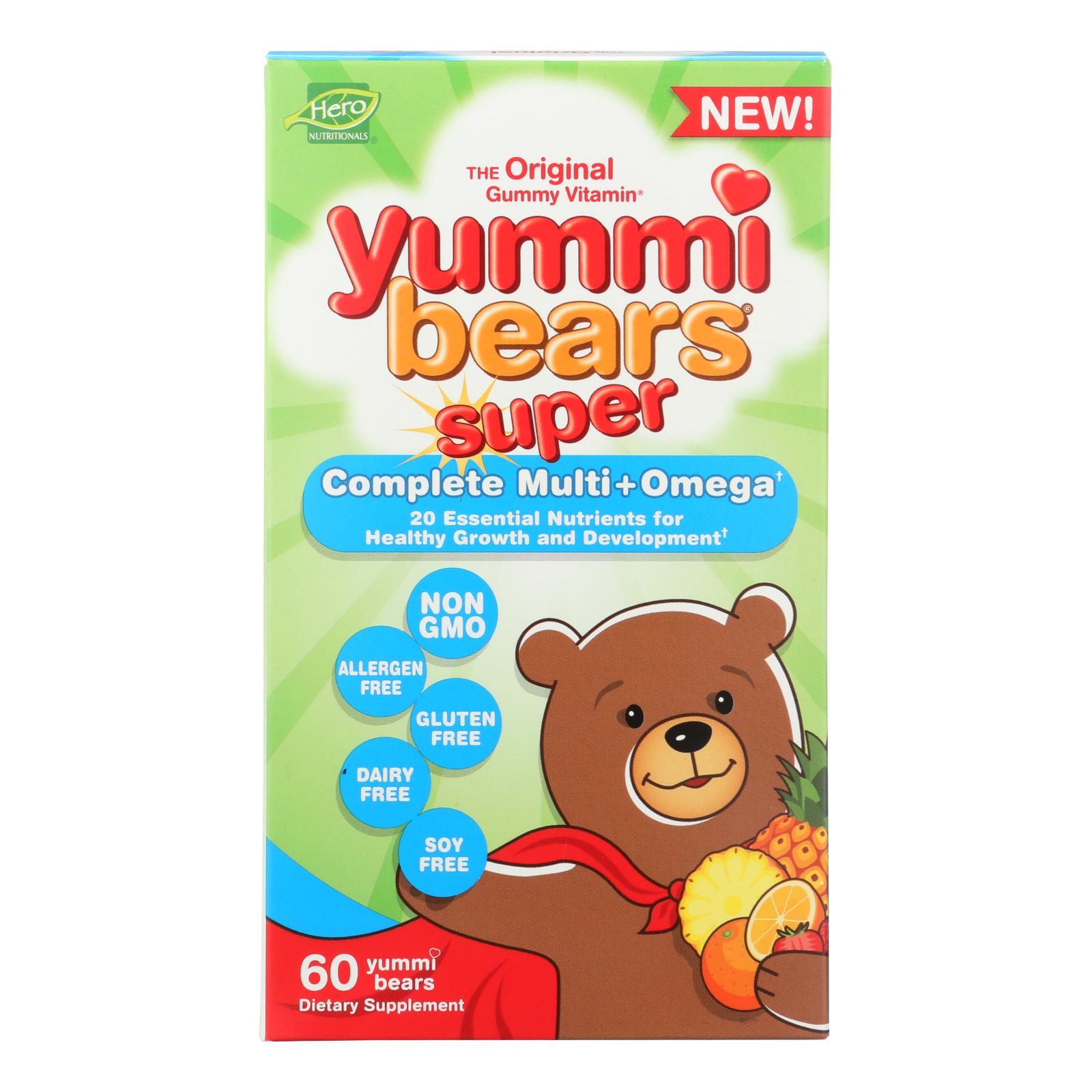Yummi Bears Organics - Multi Vitamin Super W/omega - 60 CT