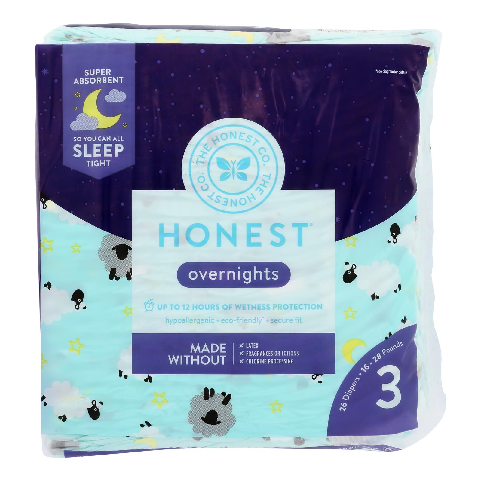 The Honest Company - Diaper Ovrnght Sheep Size 3 - 26 CT