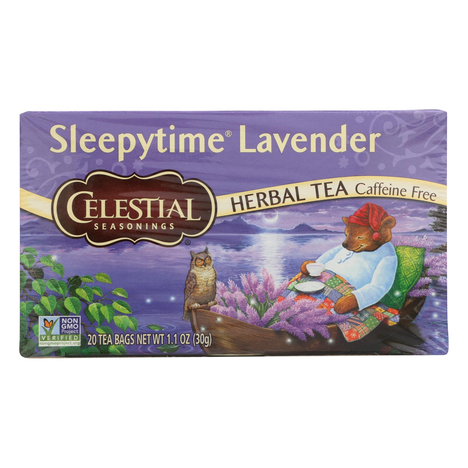 Celestial Seasonings - Tea - Sleepytime Lavender - 6개 묶음상품 - 20 Bags