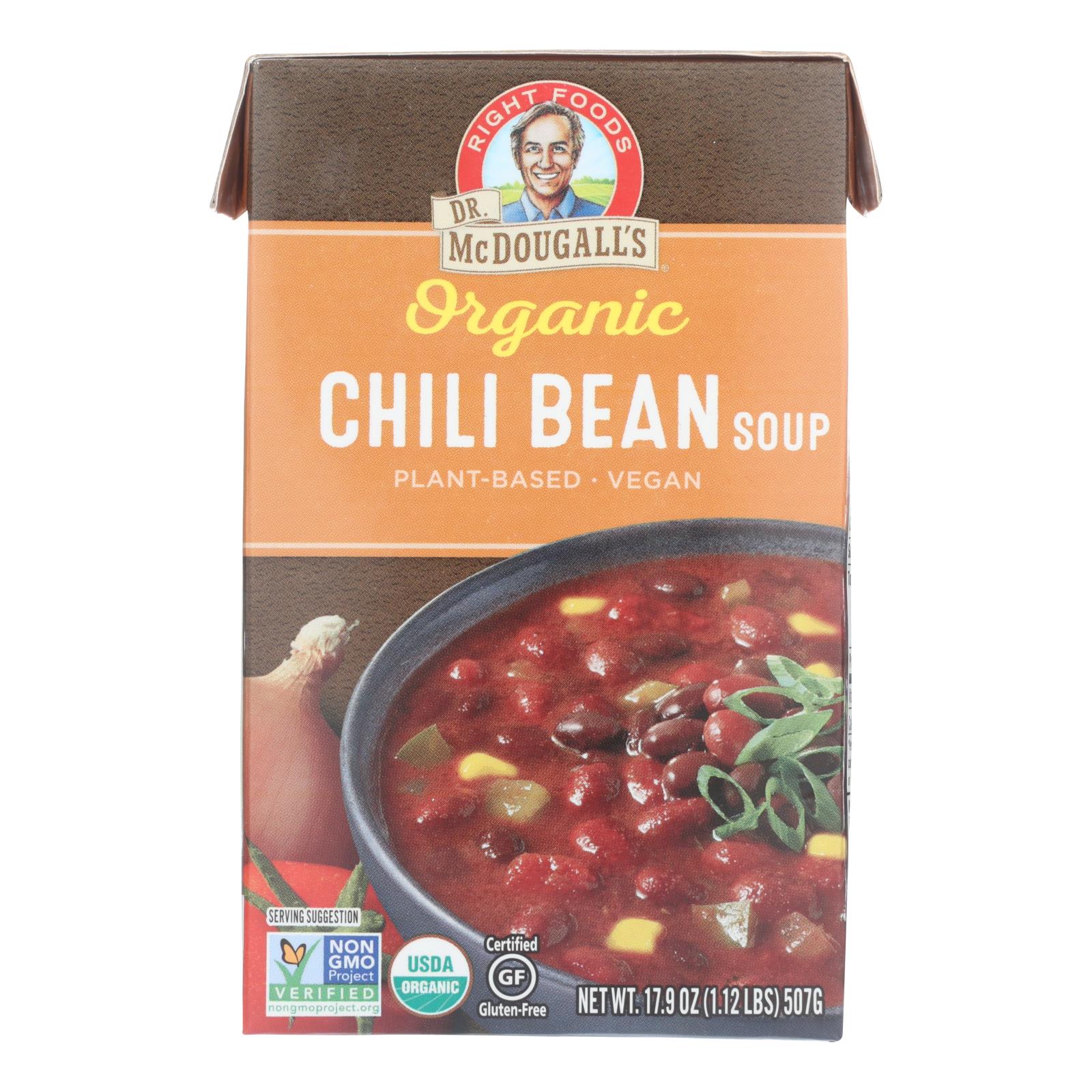 Dr. Mcdougall's - Soup Chili Bean - 6개 묶음상품 - 17.9 OZ