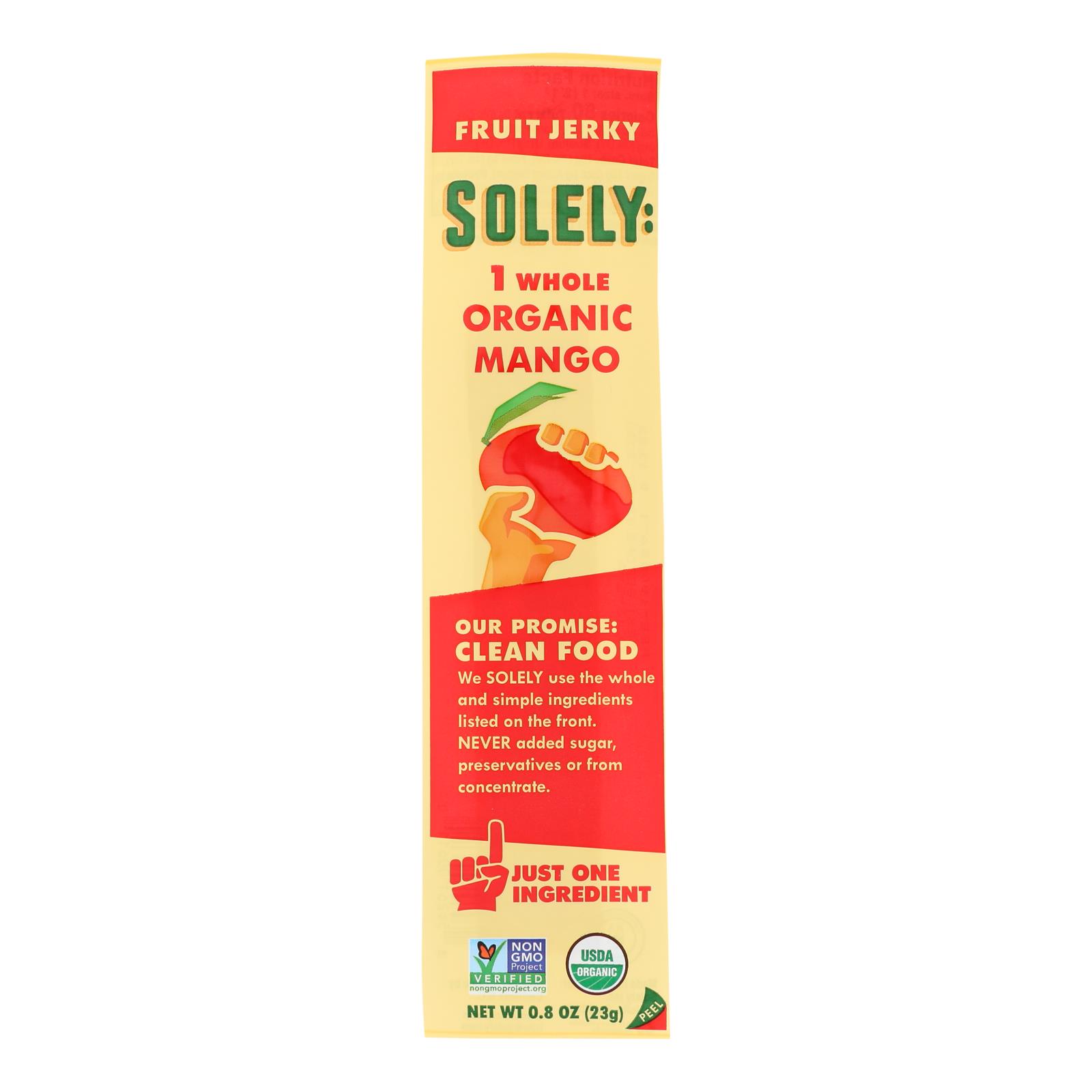Solely Fruit - Fruit Jerky Mango - 12개 묶음상품 - .8 OZ