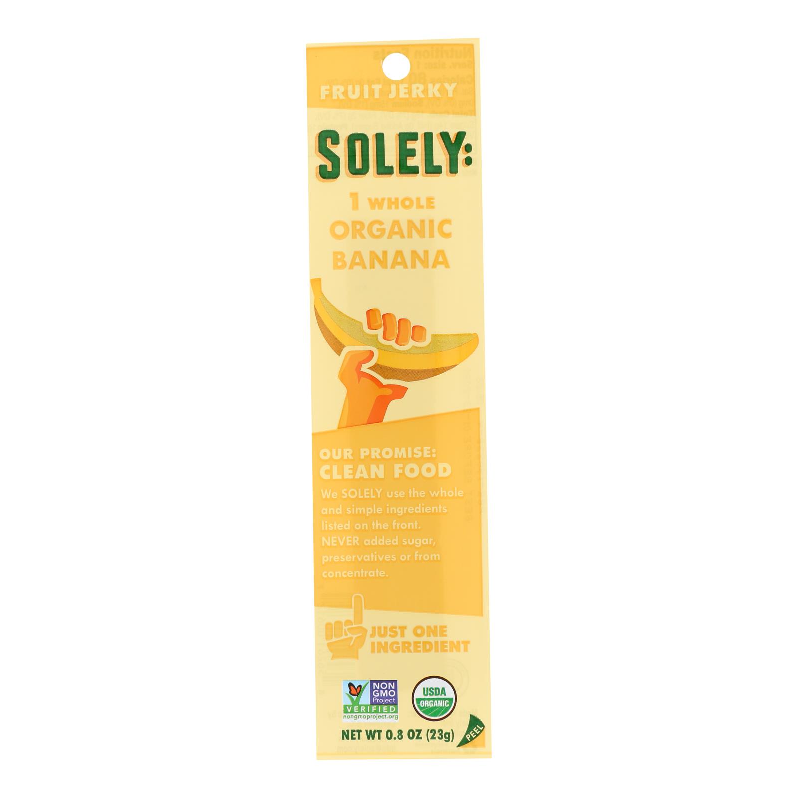 Solely Fruit - Fruit Jerky Banana - 12개 묶음상품 - .8 OZ