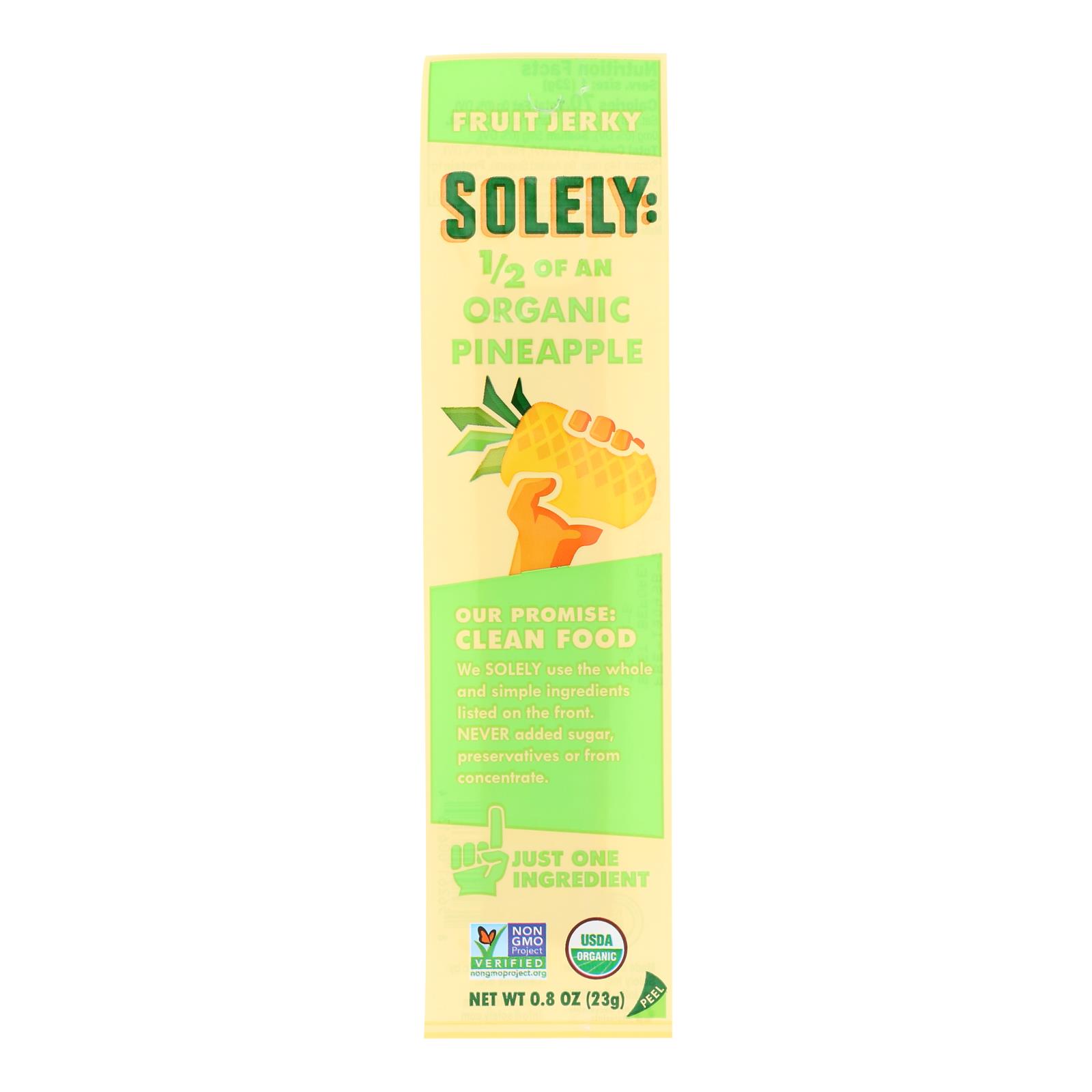 Solely Fruit - Fruit Jerky Pineapple - 12개 묶음상품 - .8 OZ