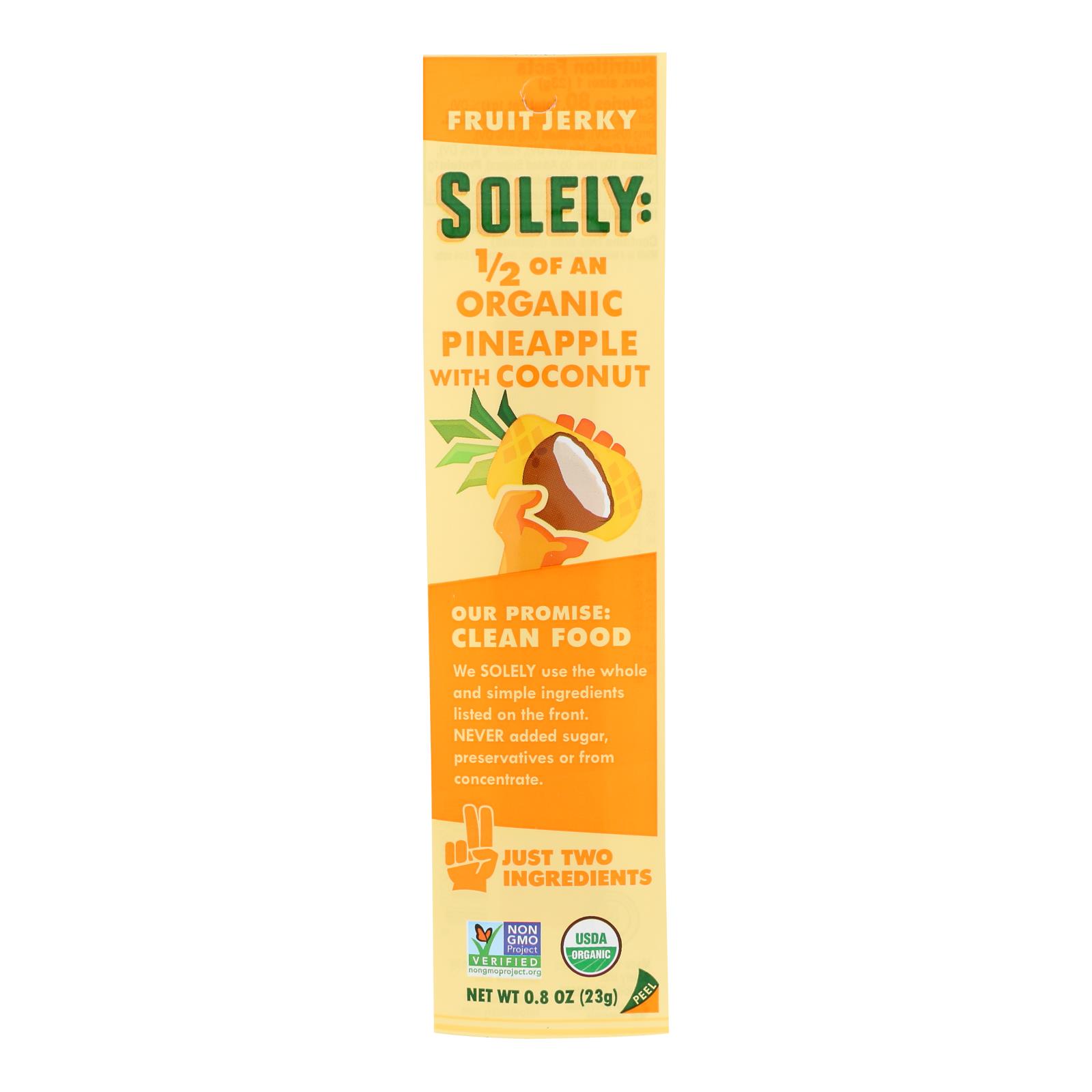 Solely Fruit - Fruit Jerky Pineap Coconut - 12개 묶음상품 - .8 OZ