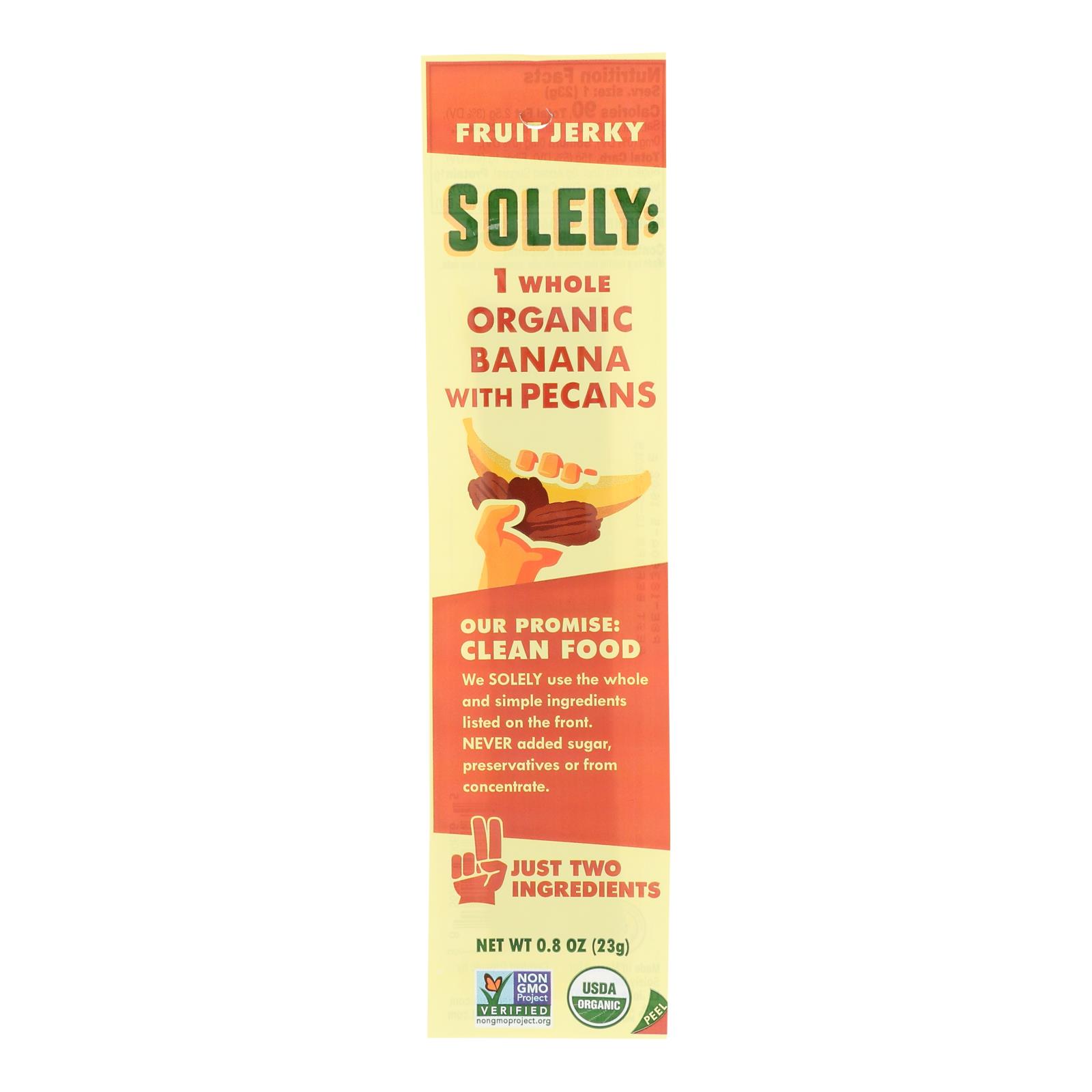 Solely Fruit - Fruit Jerky Banana Pecan - 12개 묶음상품 - .8 OZ