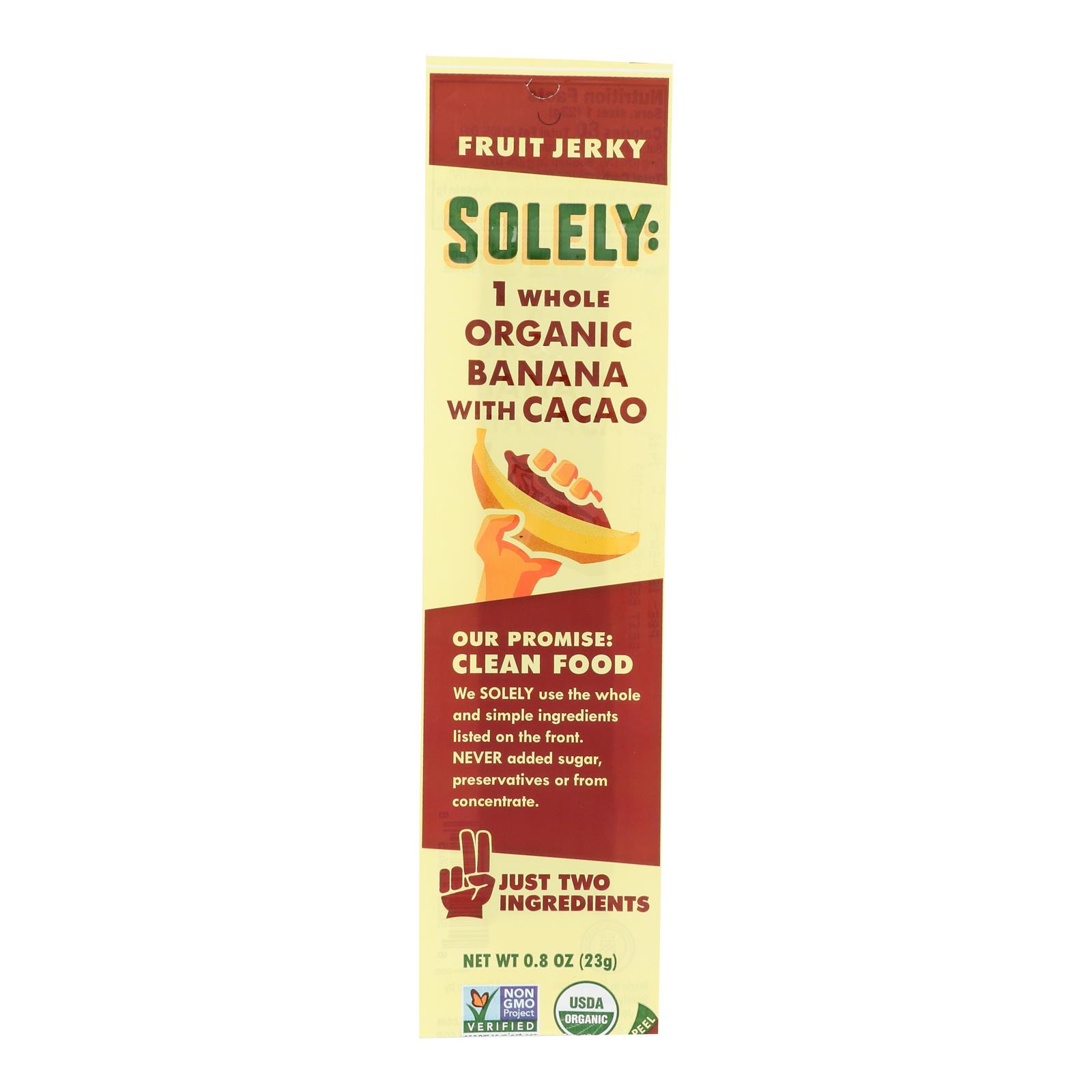 Solely Fruit - Fruit Jerky Banana Coco - 12개 묶음상품 - .8 OZ