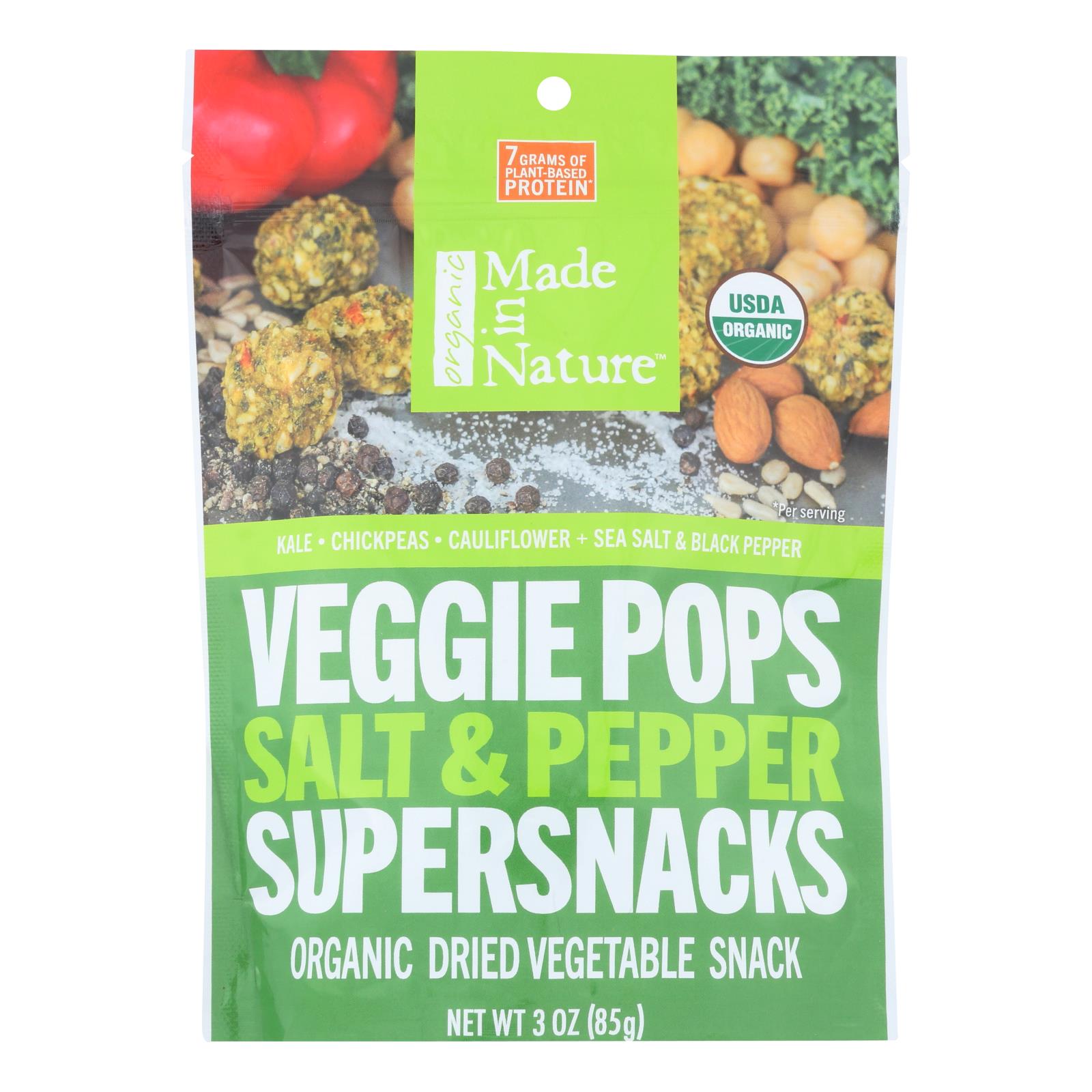 Made In Nature - Veggie Pops Salt & Pepper - Case of 6 - 3 OZ