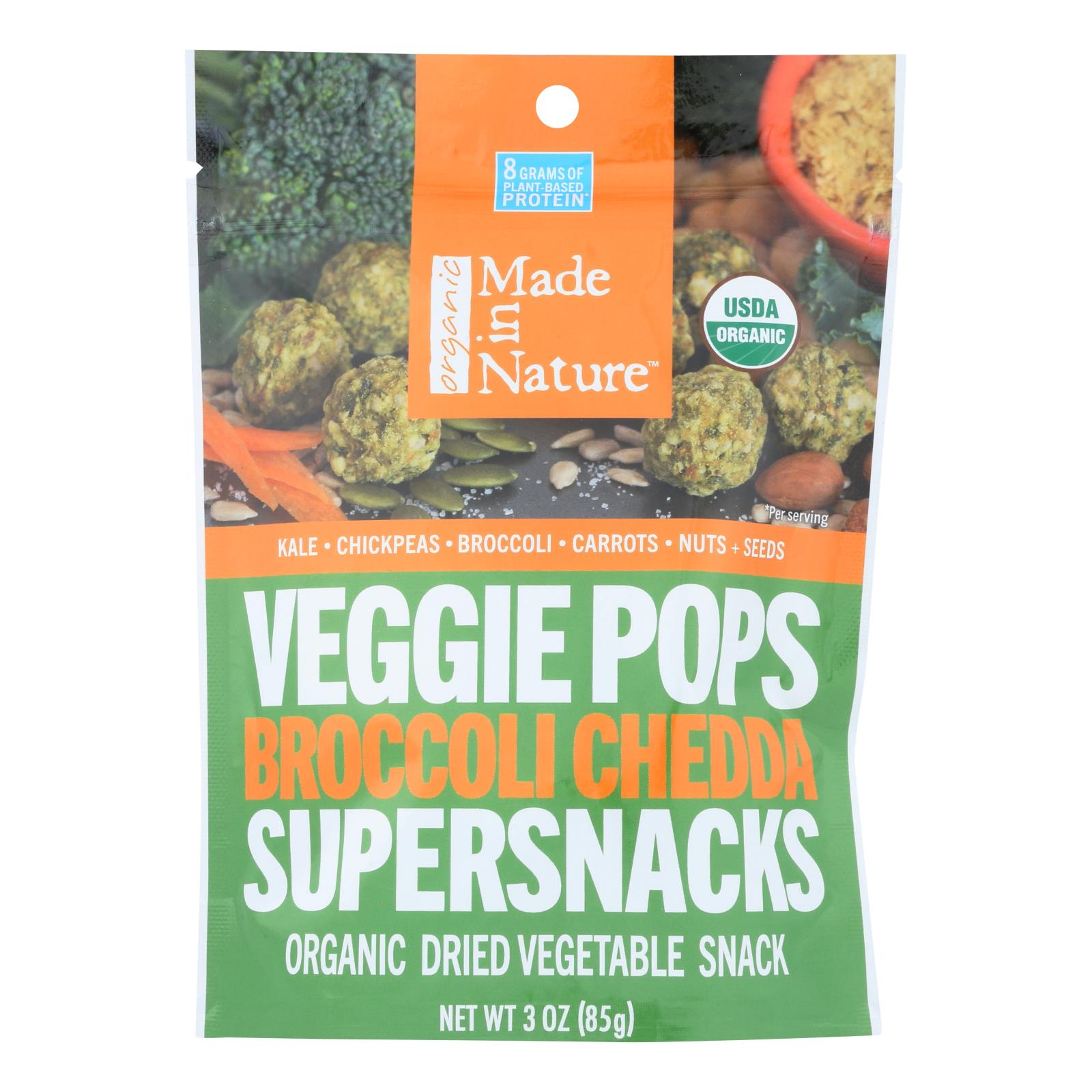 Made In Nature - Veggie Pops Broc Cheddar - 6개 묶음상품 - 3 OZ