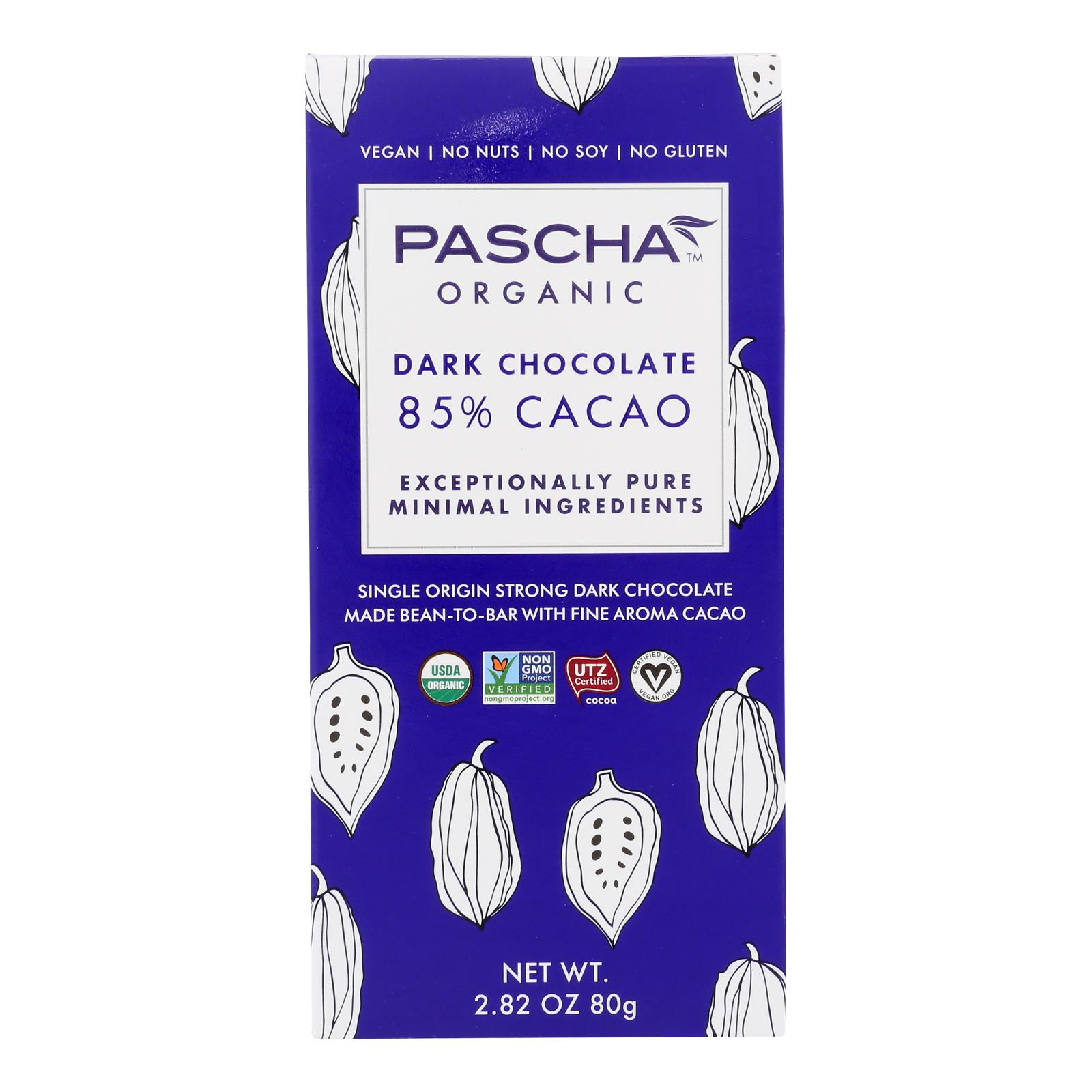 Pascha - Bar Chocolate 85% Cacao - 10개 묶음상품 - 2.82 OZ
