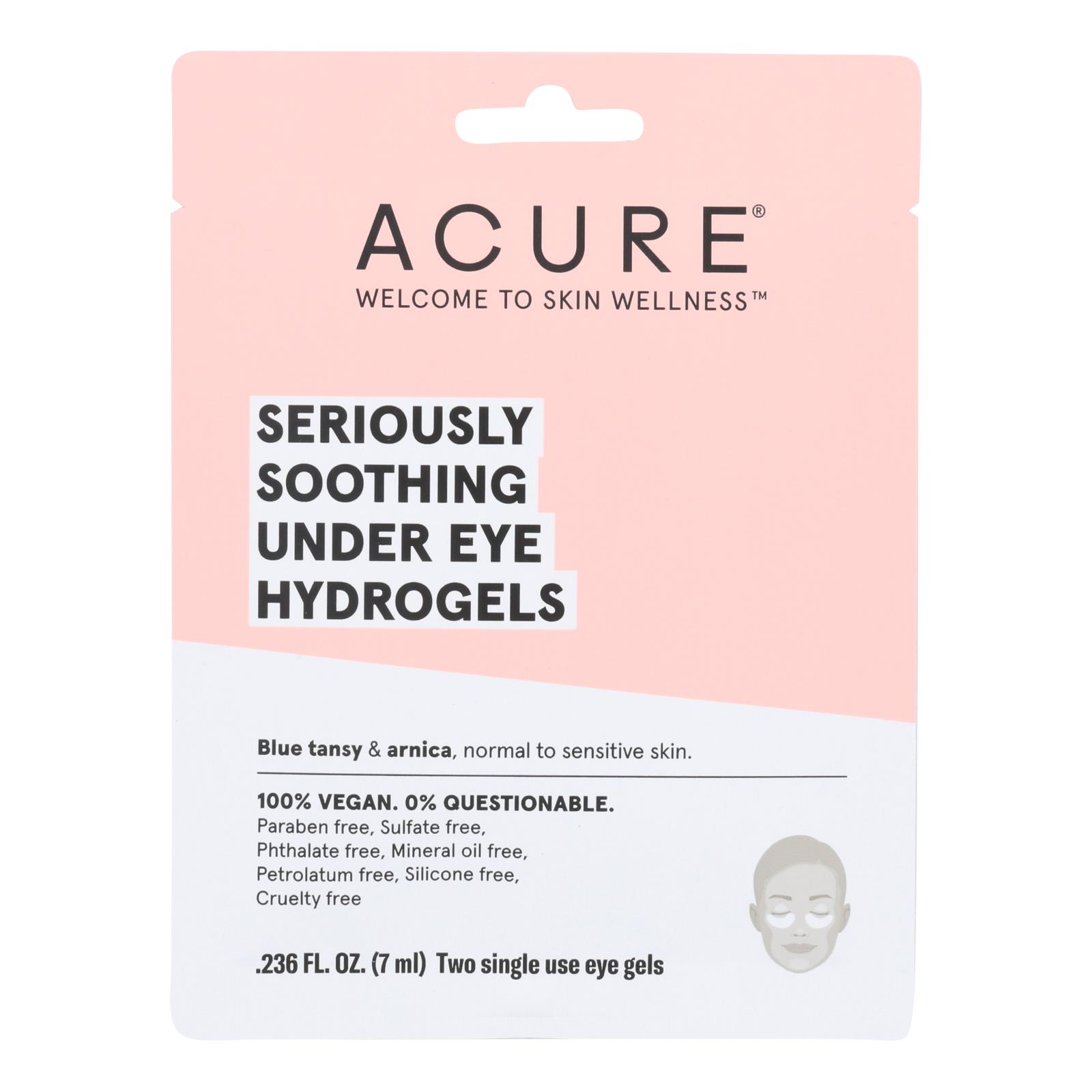 Acure - Seriously Soothing Under Eye Hydrogels - 12개 묶음상품 - 0.236 fl oz.