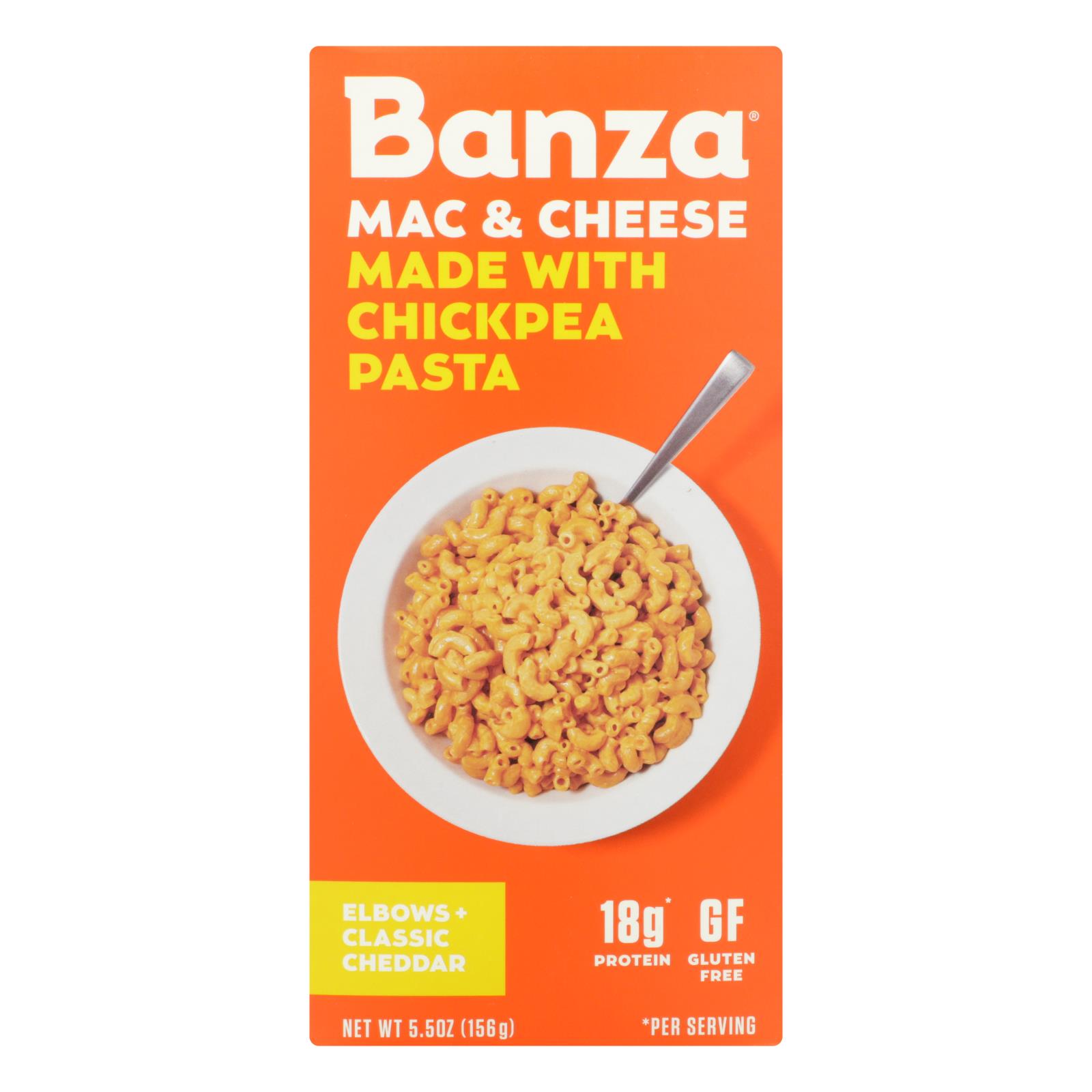 Banza - Chickpea Pasta Mac and Cheese - Classic Cheddar - 6개 묶음상품 - 5.5 oz.