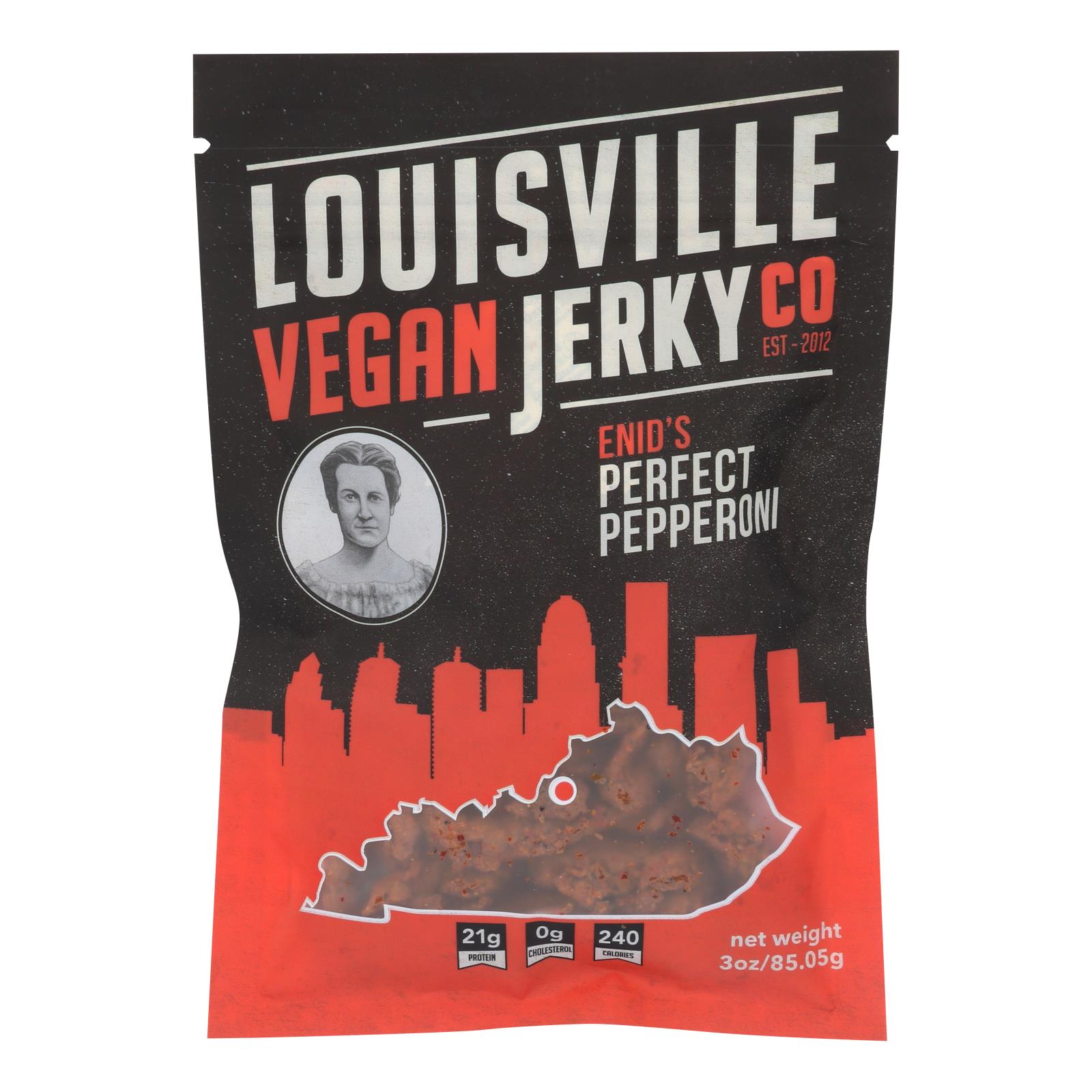 Louisville Vegan Jerky - Jerky Vegan Pepperoni - 10개 묶음상품 - 3 OZ
