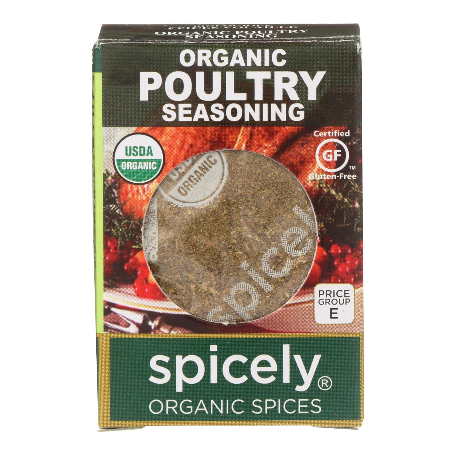 Spicely Organics - Organic Seasoning - Poultry - 6개 묶음상품 - 0.35 oz.