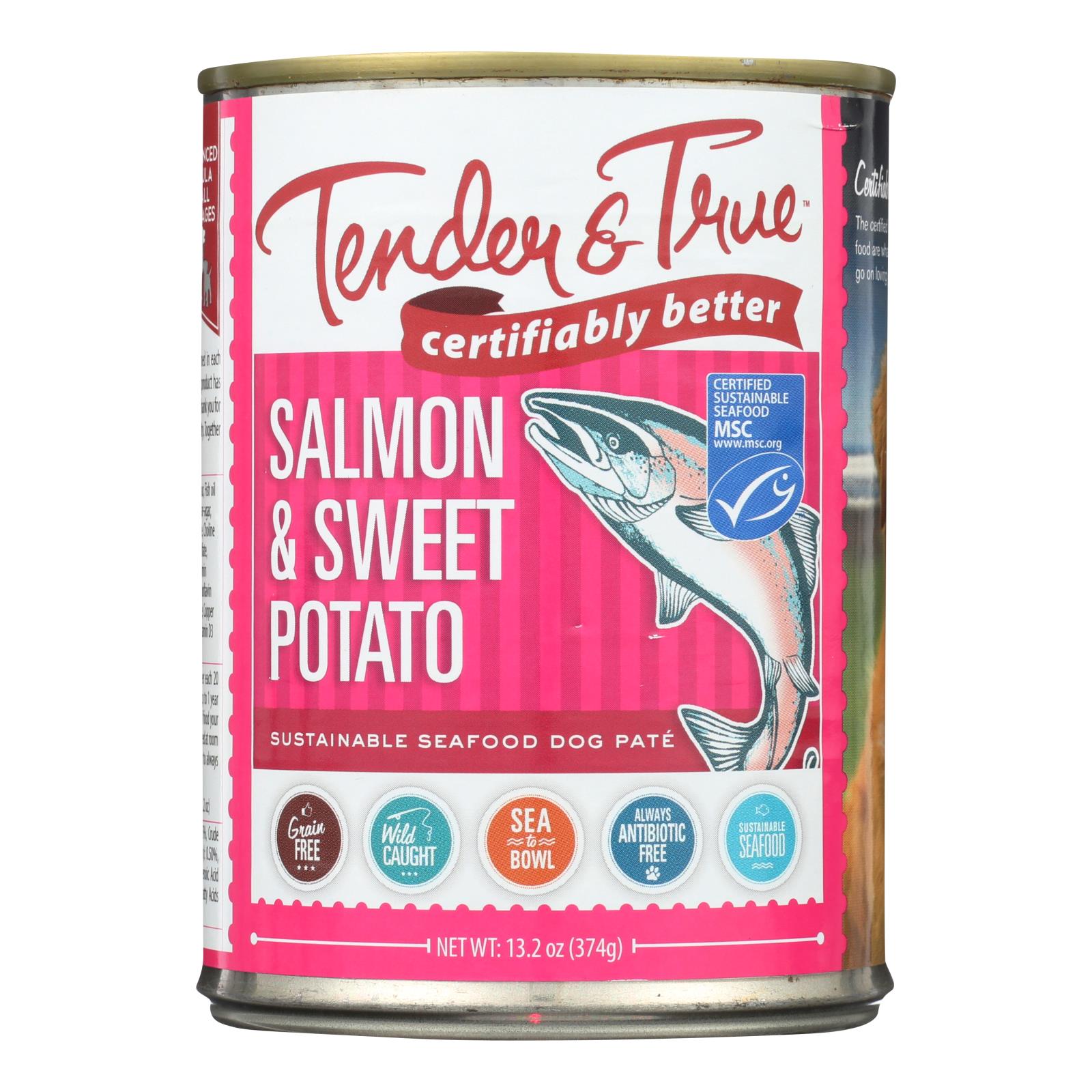 Tender & True - Dog Food Salmon&swt Pot - 12개 묶음상품 - 13.2 OZ