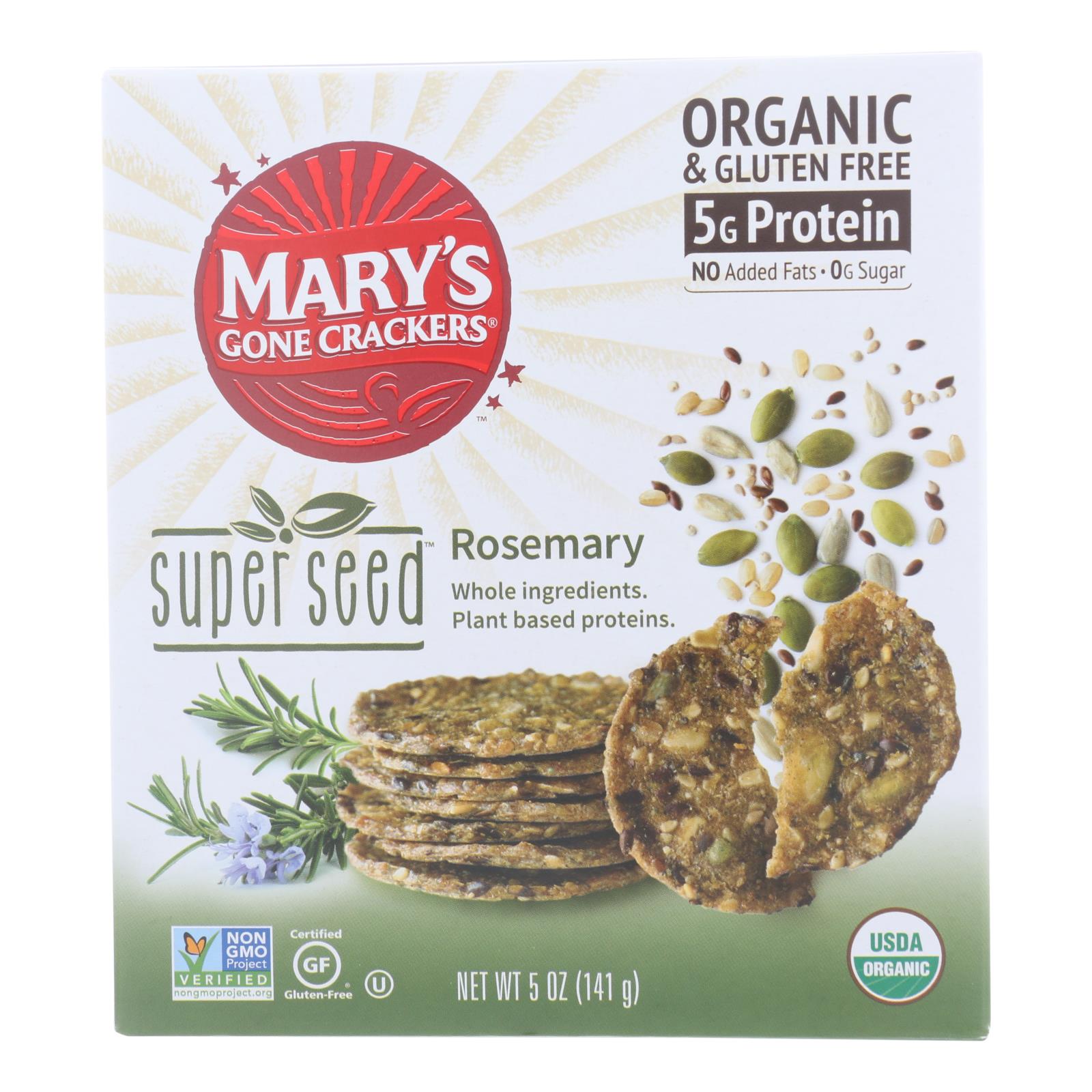 Mary's Gone Crackers - Cracker Rosemary - 6개 묶음상품 - 5.00 OZ