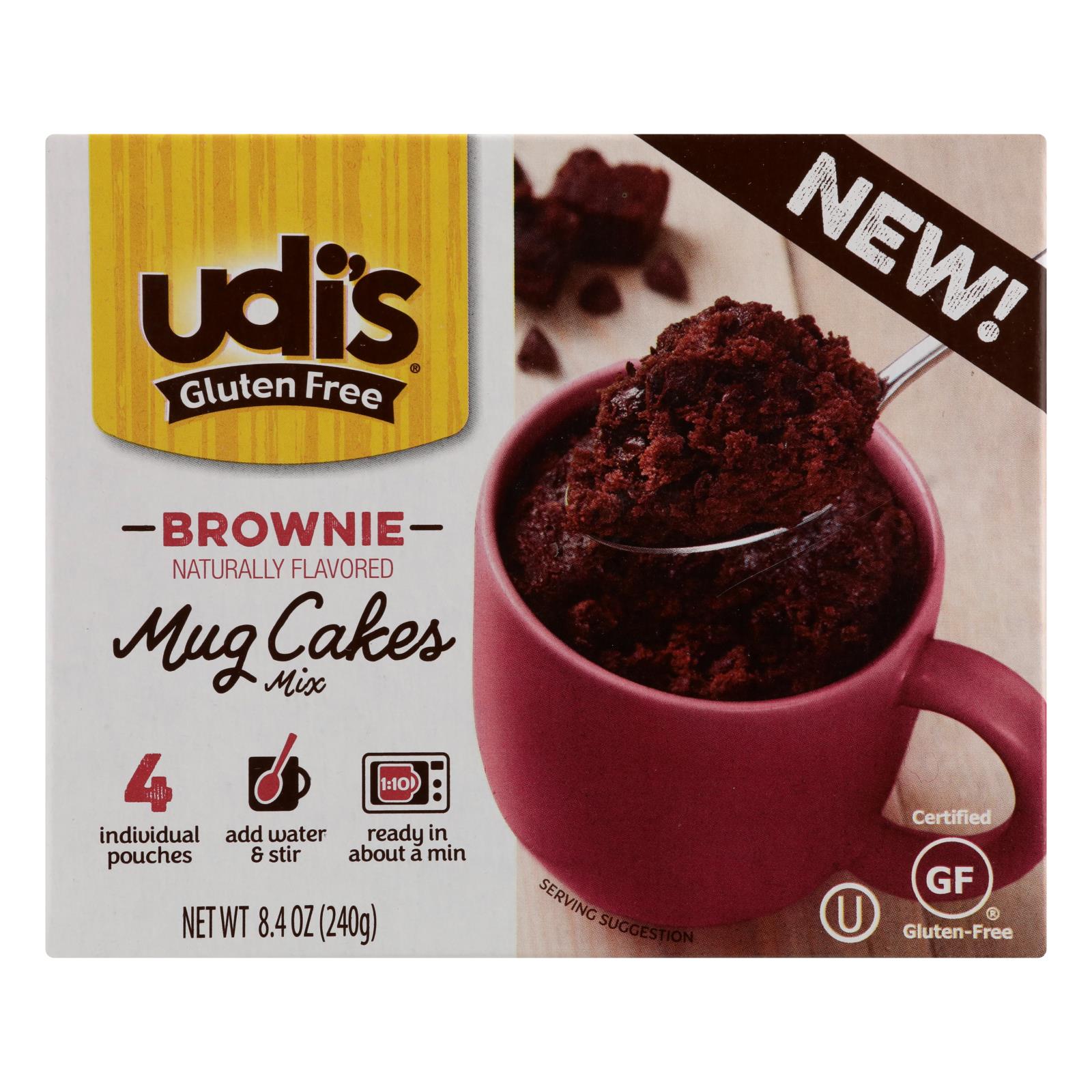 Udi's - Mix Mug Cake Brownie - 6개 묶음상품 - 8.4 OZ