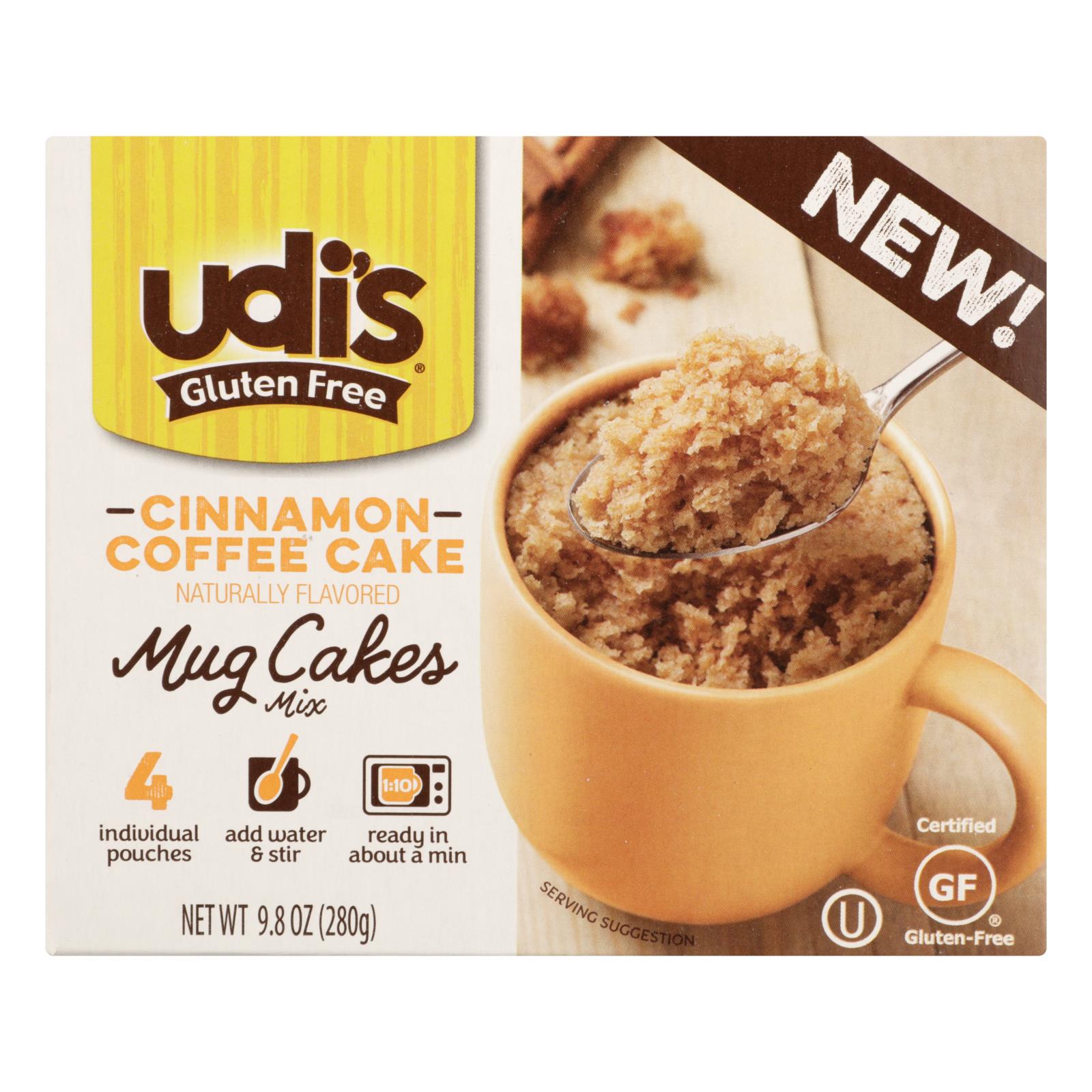 Udi's - Mix Mug Cake Cinnamon Coffee - Case of 6 - 9.8 OZ