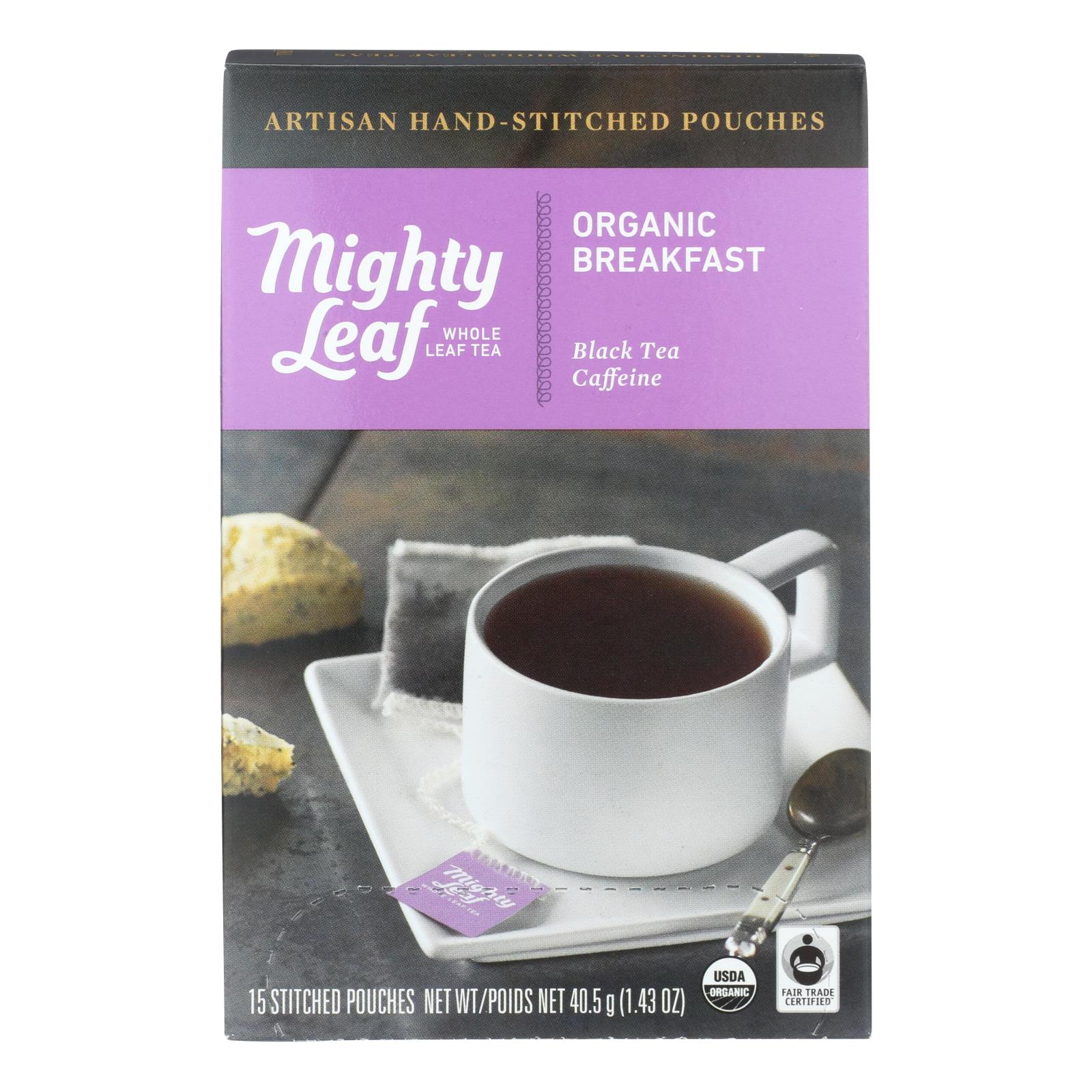 Mighty Leaf Tea - Tea Breakfast Stched - 6개 묶음상품 - 15 BAG