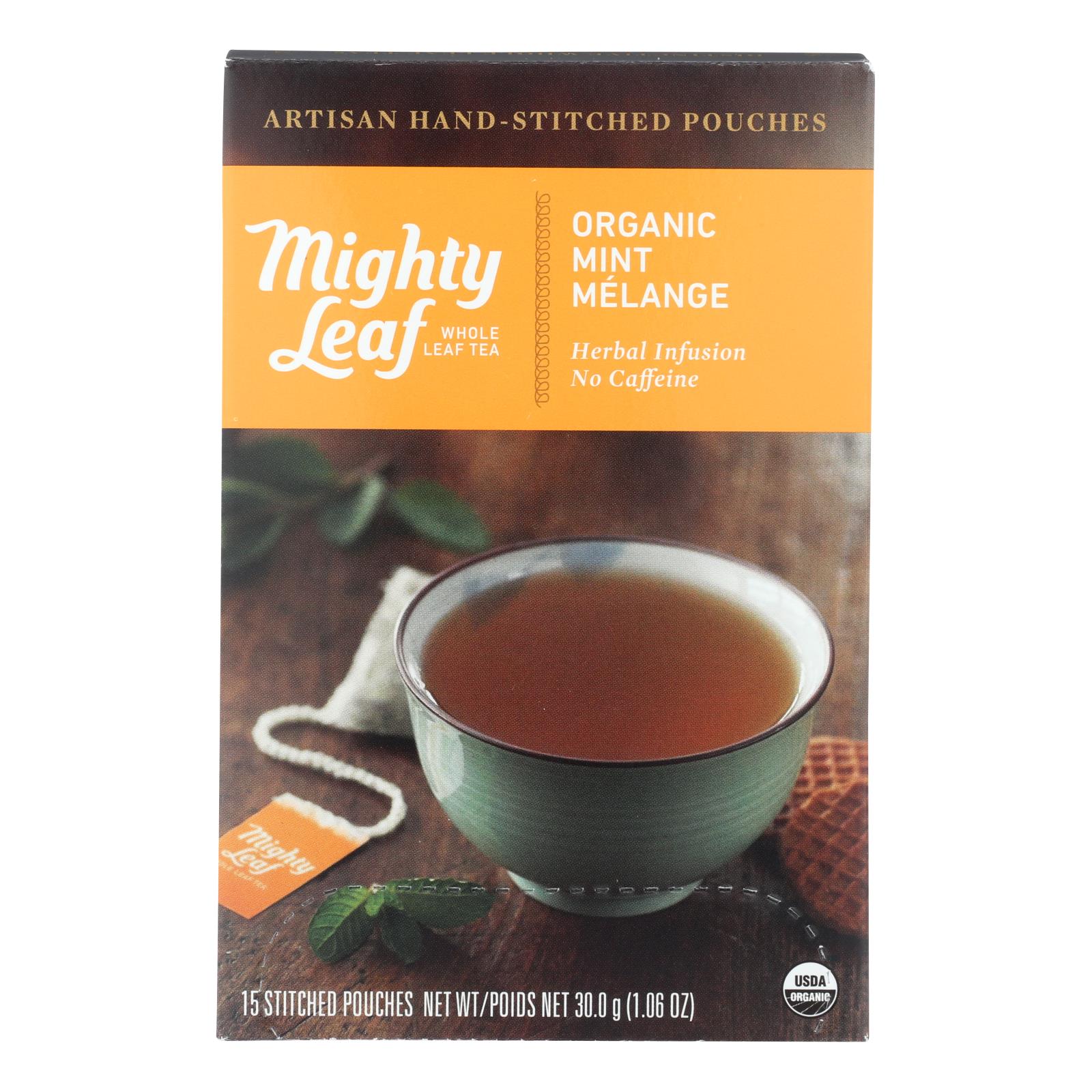 Mighty Leaf Tea - Tea Herbal Mint Melang - 6개 묶음상품 - 15 BAG
