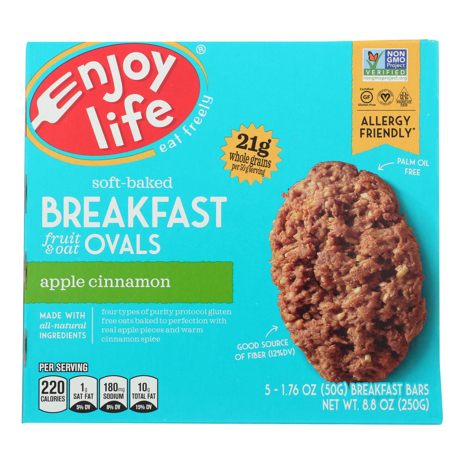 Enjoy Life - - Bar Breakfast Aple Cinnamon - 6개 묶음상품 - 8.8 OZ