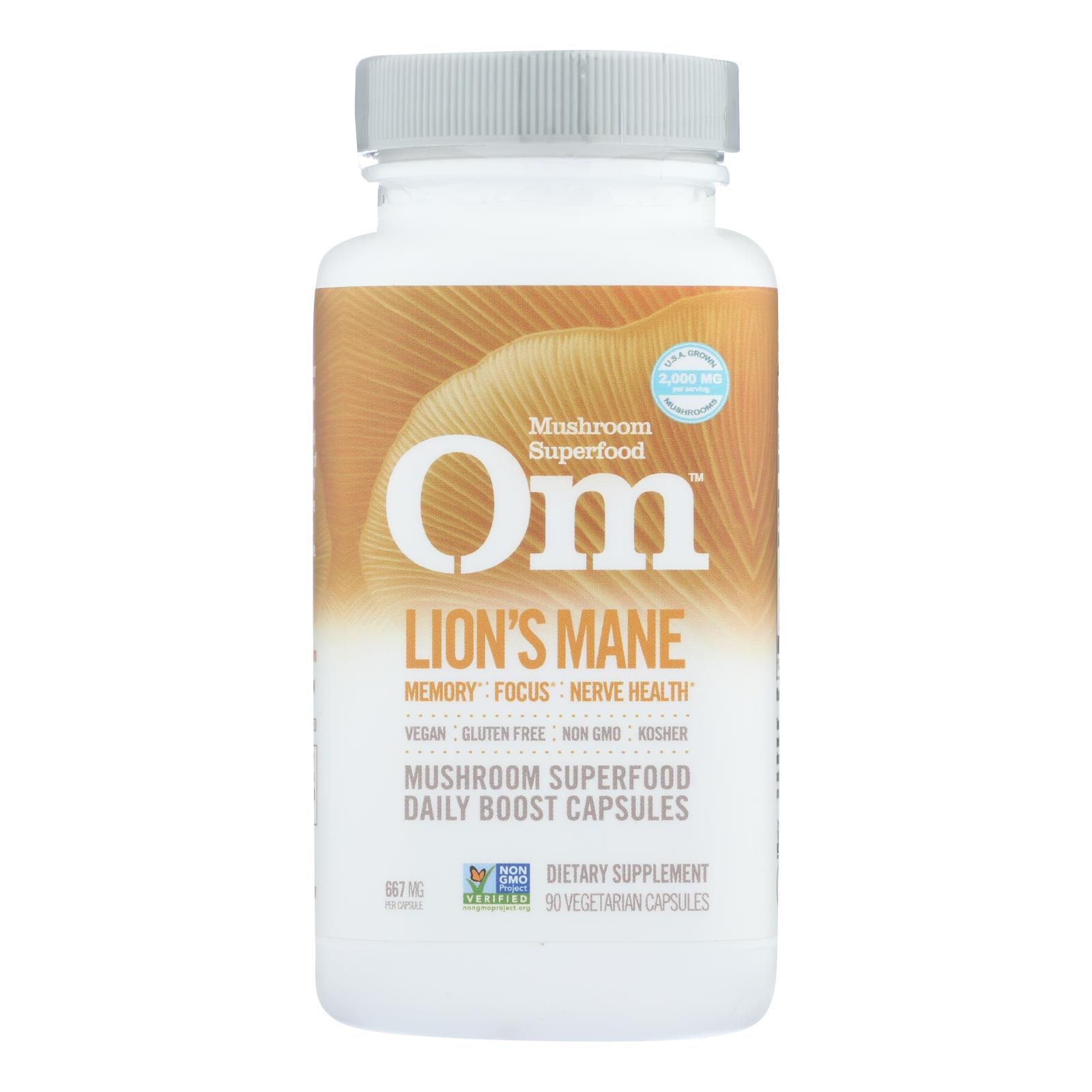 Organic Mushroom Nutrition - Mush Sprfd Lions Mane Cap - 1 Each - 90 CT