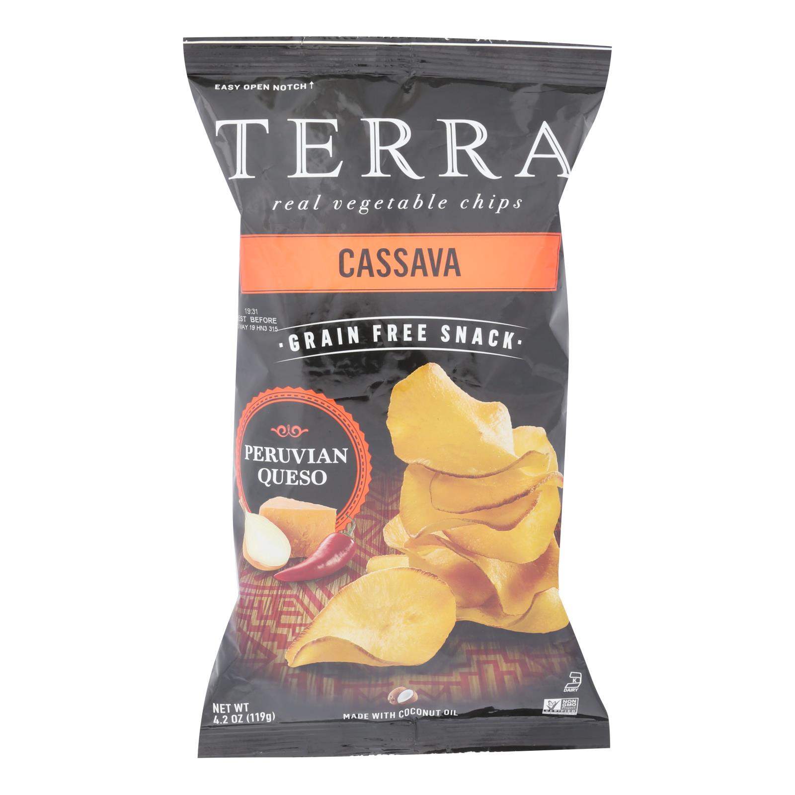 Terra Chips - Chip Cassava Peruvian Qso - Case of 12 - 4.2 OZ