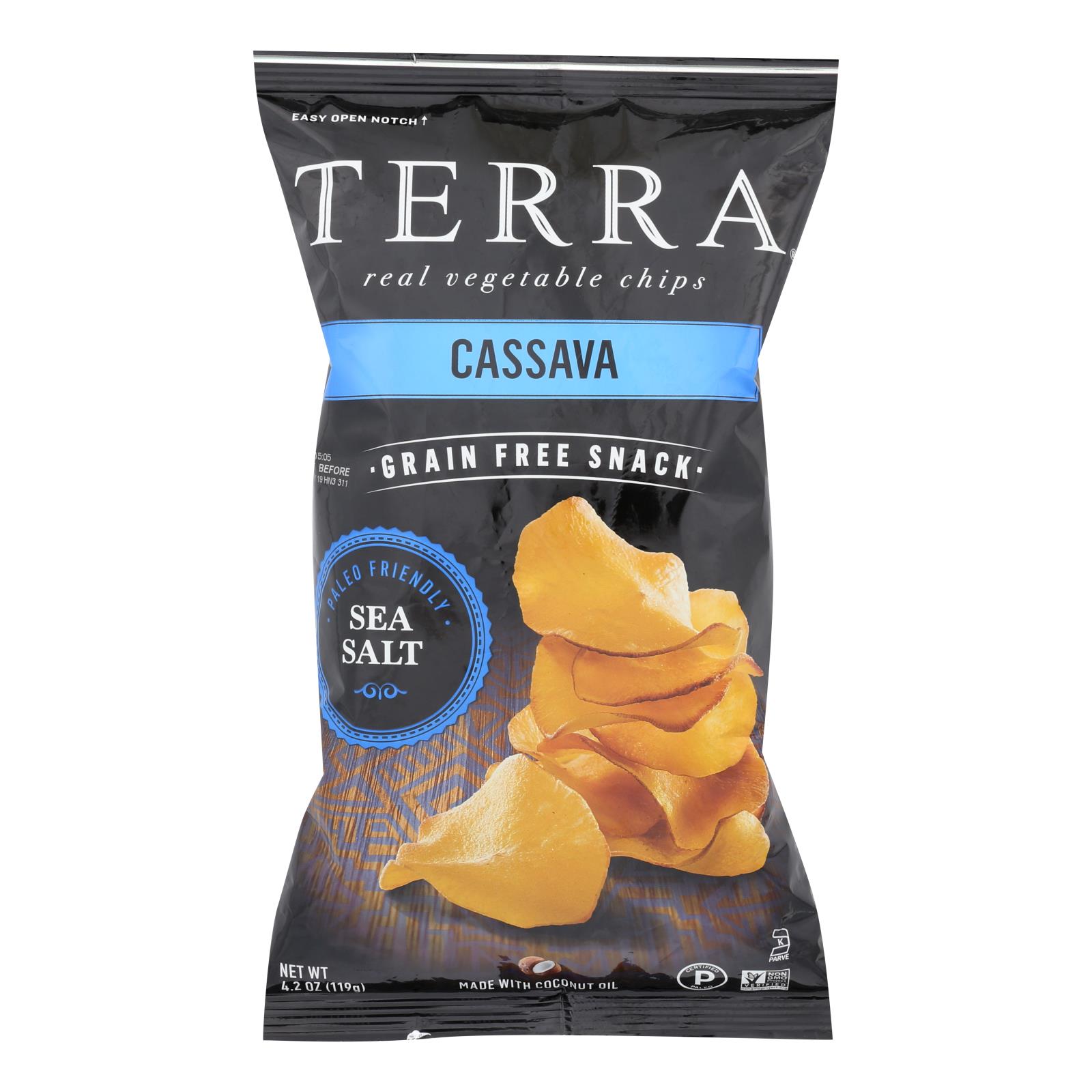 Terra Chips - Chip Cassava Sea Salt - Case of 12 - 4.2 OZ