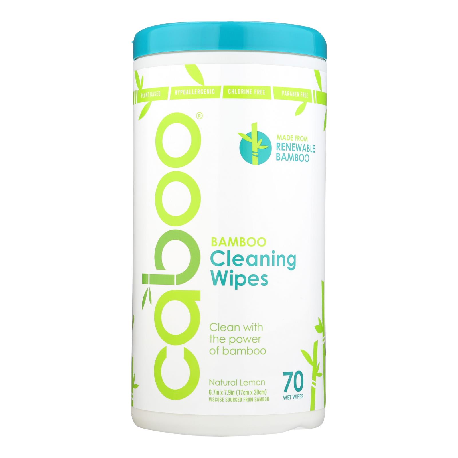 Caboo - Cleaning Wipes Lemon - 8개 묶음상품 - 70 CT