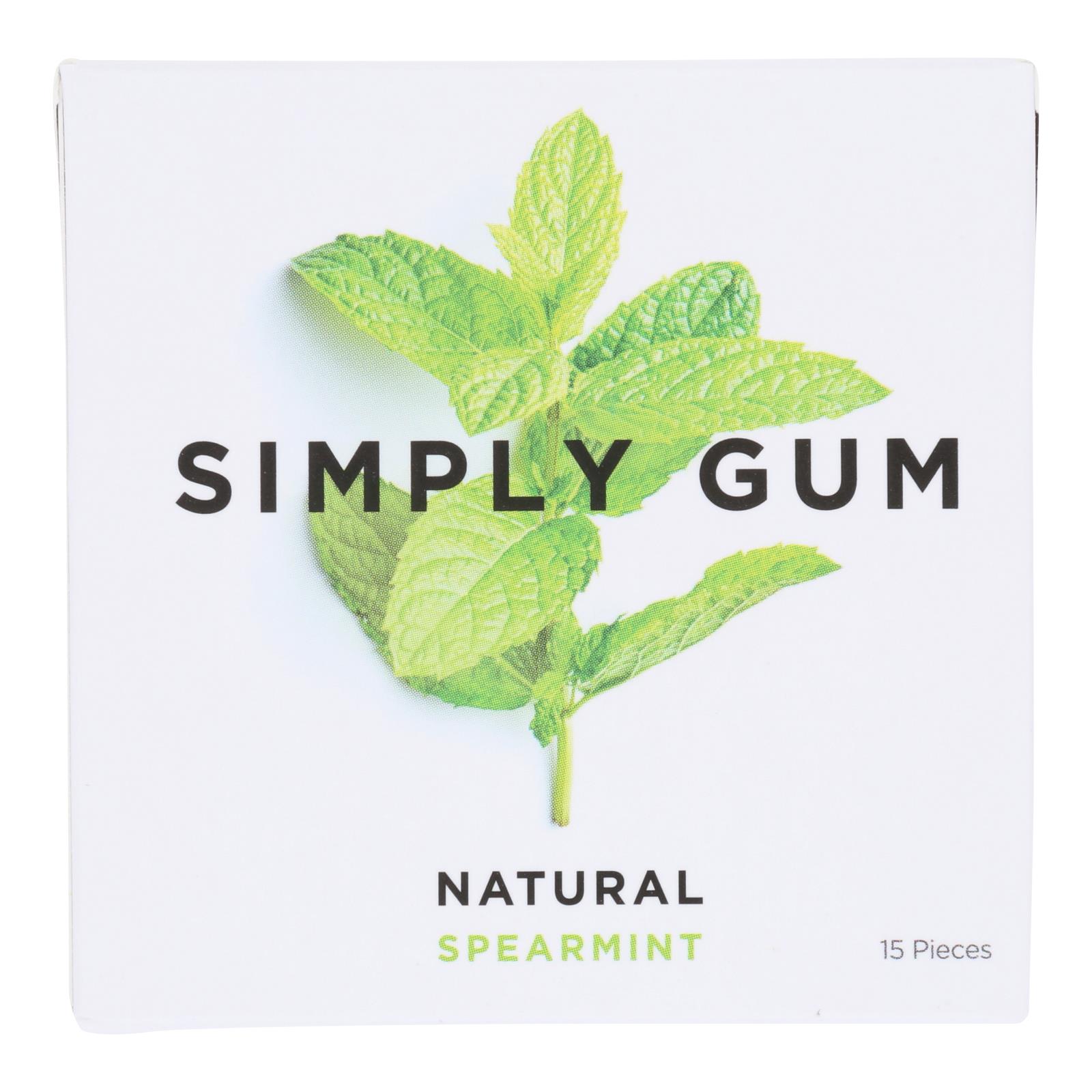 Simply Gum - Gum Spearmint - 12개 묶음상품 - 15 CT