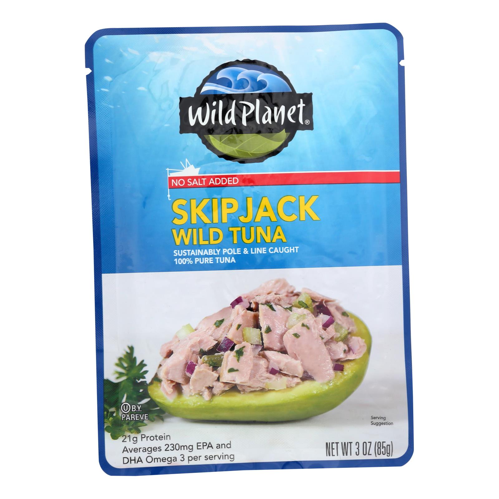 Wild Planet - Tuna Skipjck Light Ns Peach - Case of 24 - 3 OZ