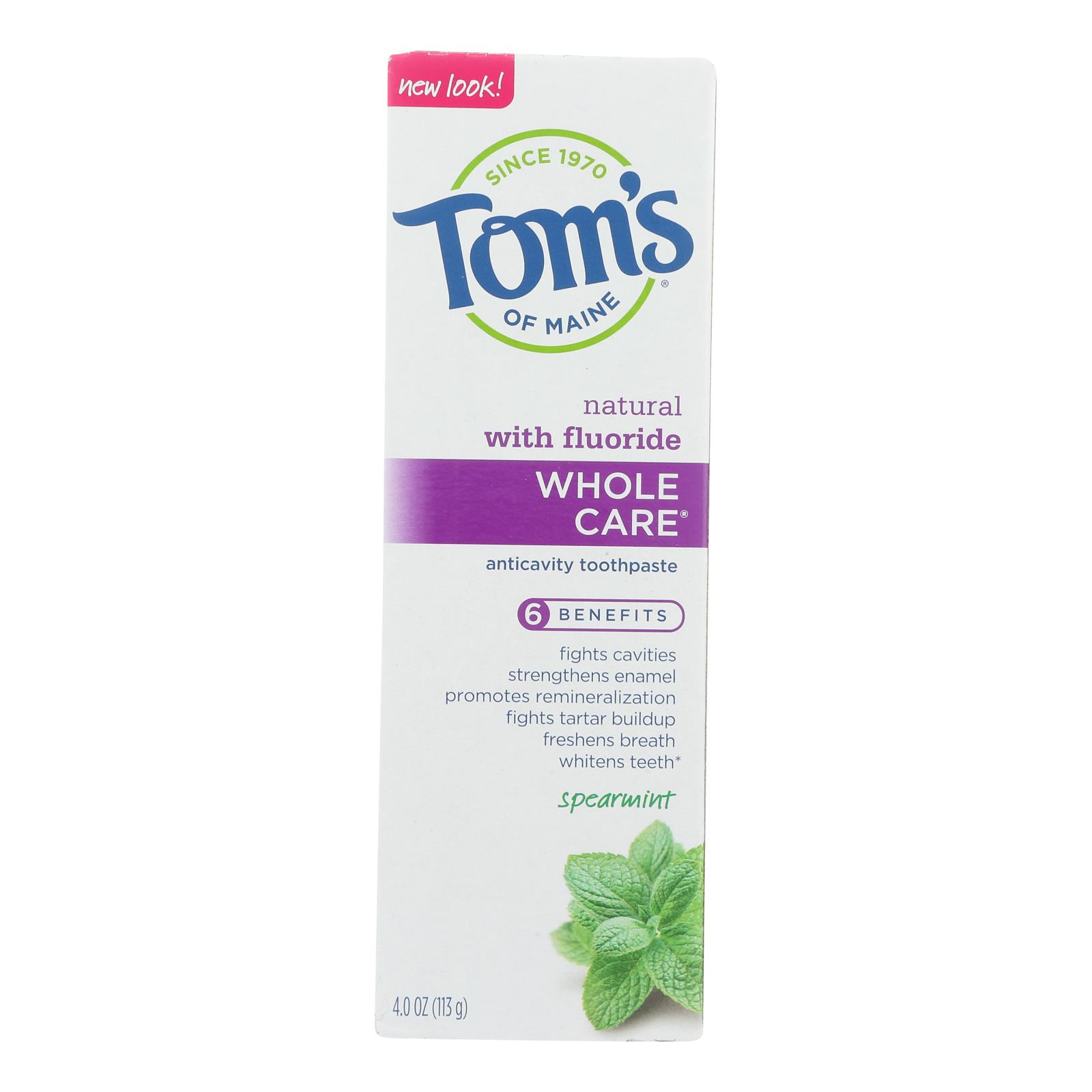 Tom's Of Maine - Tp Whole Care Sprmnt Fluor - 6개 묶음상품 - 4 OZ