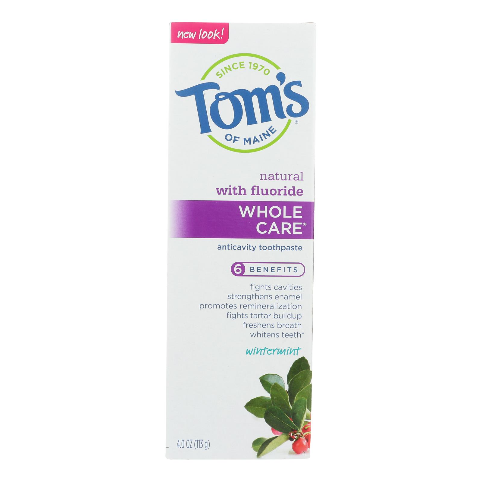 Tom's Of Maine - Tp Whole Care Wntrmnt Fluor - 6개 묶음상품 - 4 OZ