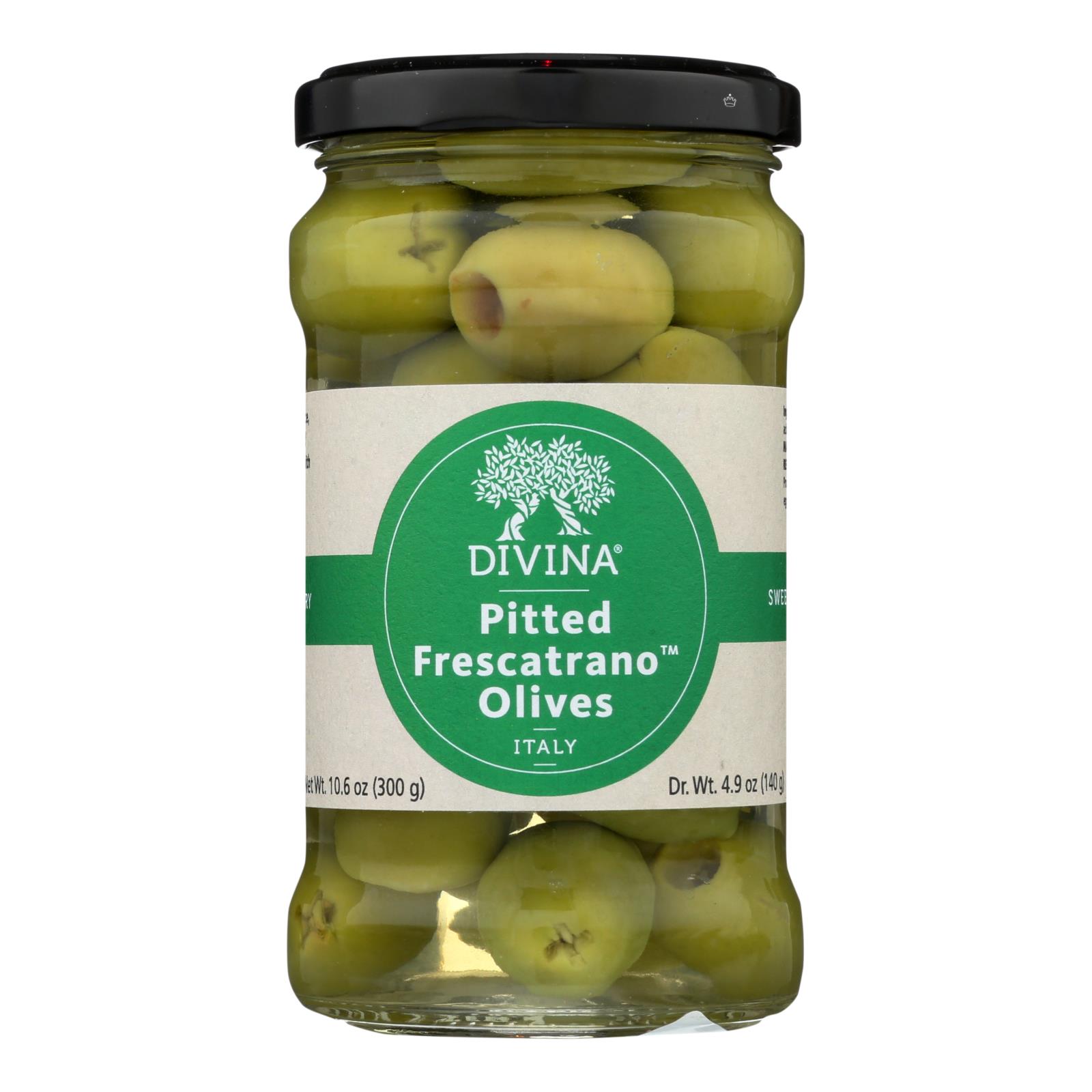 Divina - Olives Pitted Frescatrano - 6개 묶음상품 - 4.9 OZ