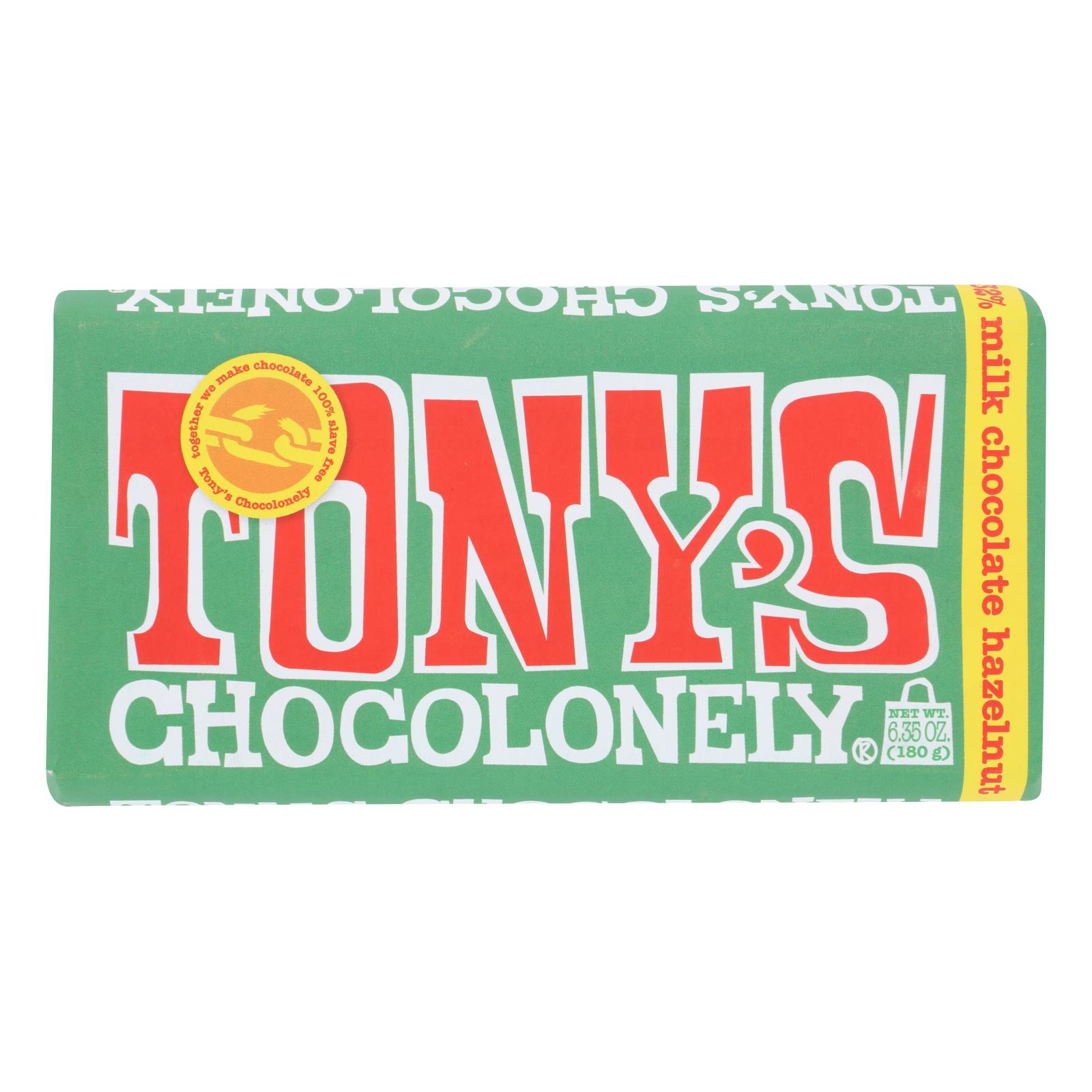 Tony's Chocolonely - Bar Chocolate Milk Hazelnut - 15개 묶음상품 - 6.35 OZ