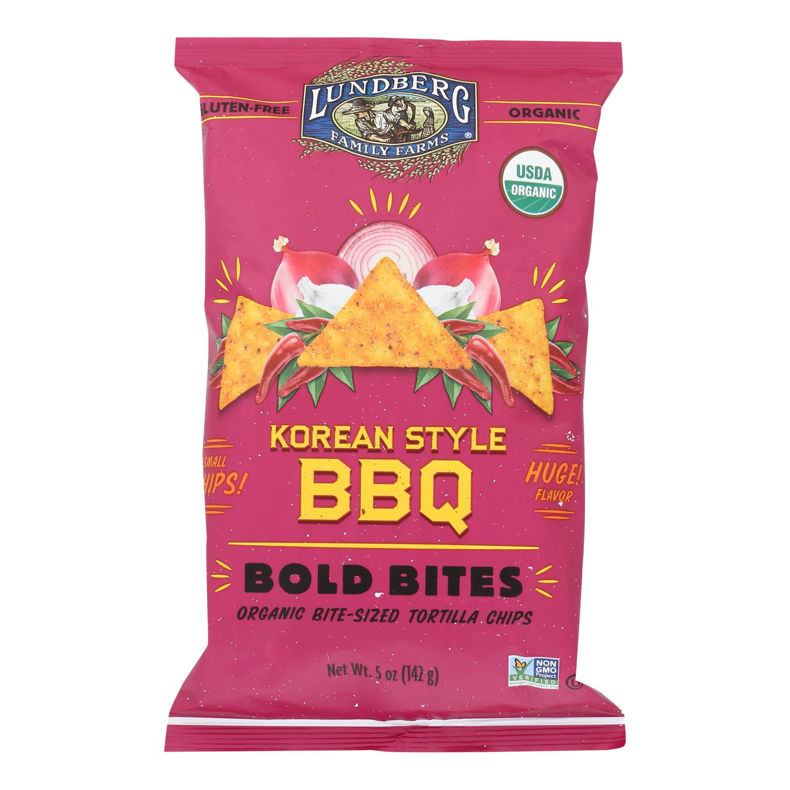 Lundberg Family Farms - Chips Tort Korean BBQ - Case of 12 - 5 OZ