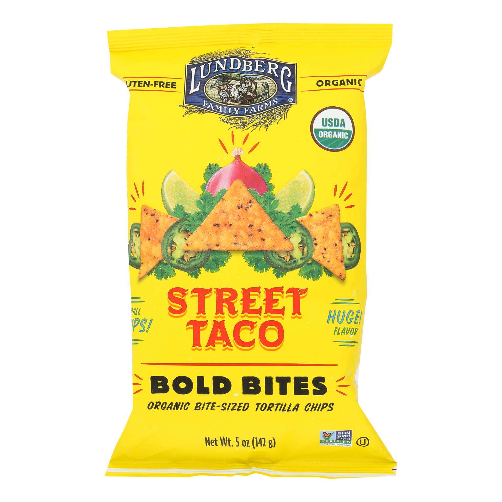 Lundberg Family Farms - Chips Tort Stret Taco - Case of 12 - 5 OZ